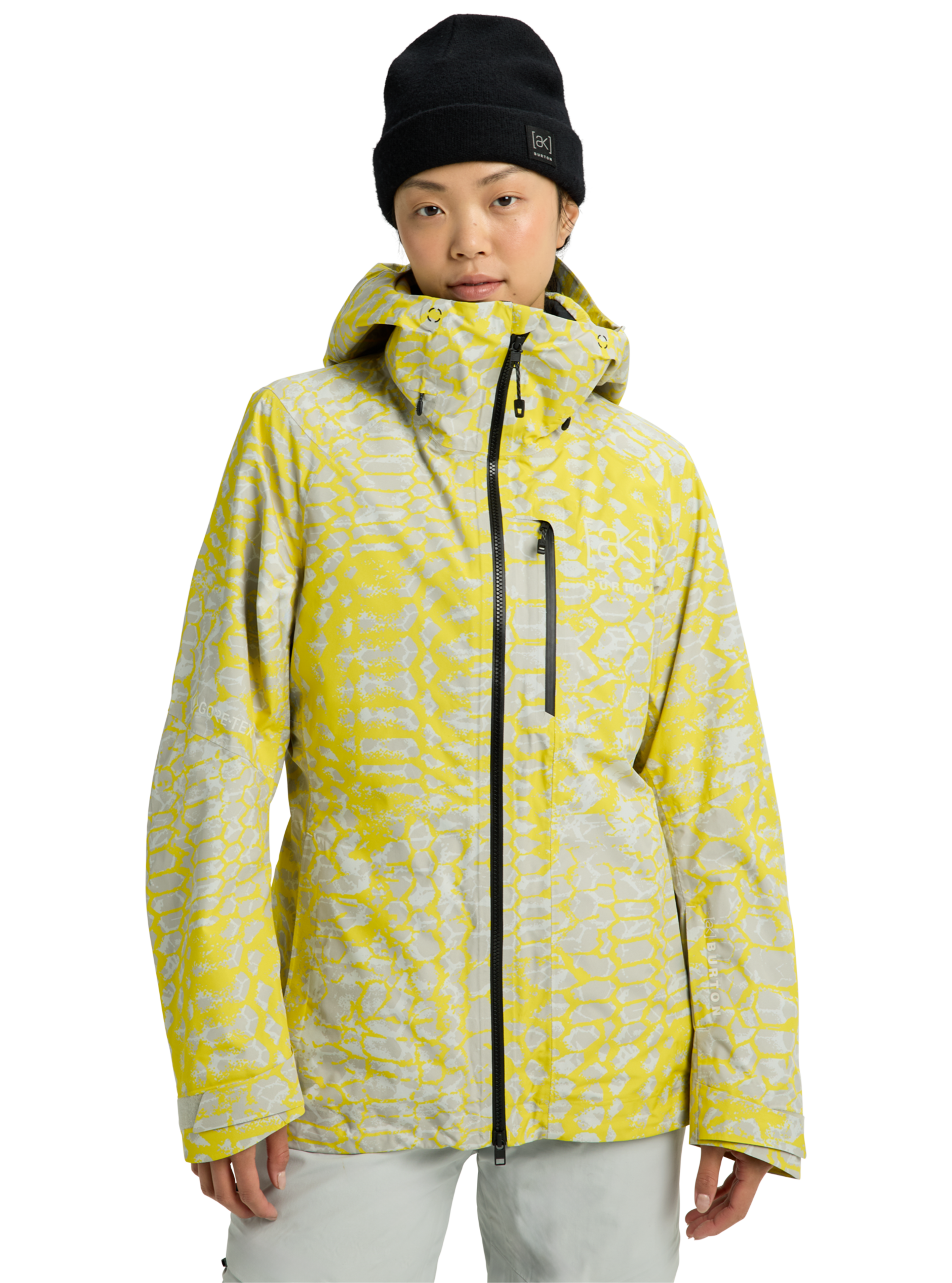 バートン ak セットアップ gore Tex 総柄 イエロー 2L 3L Burton