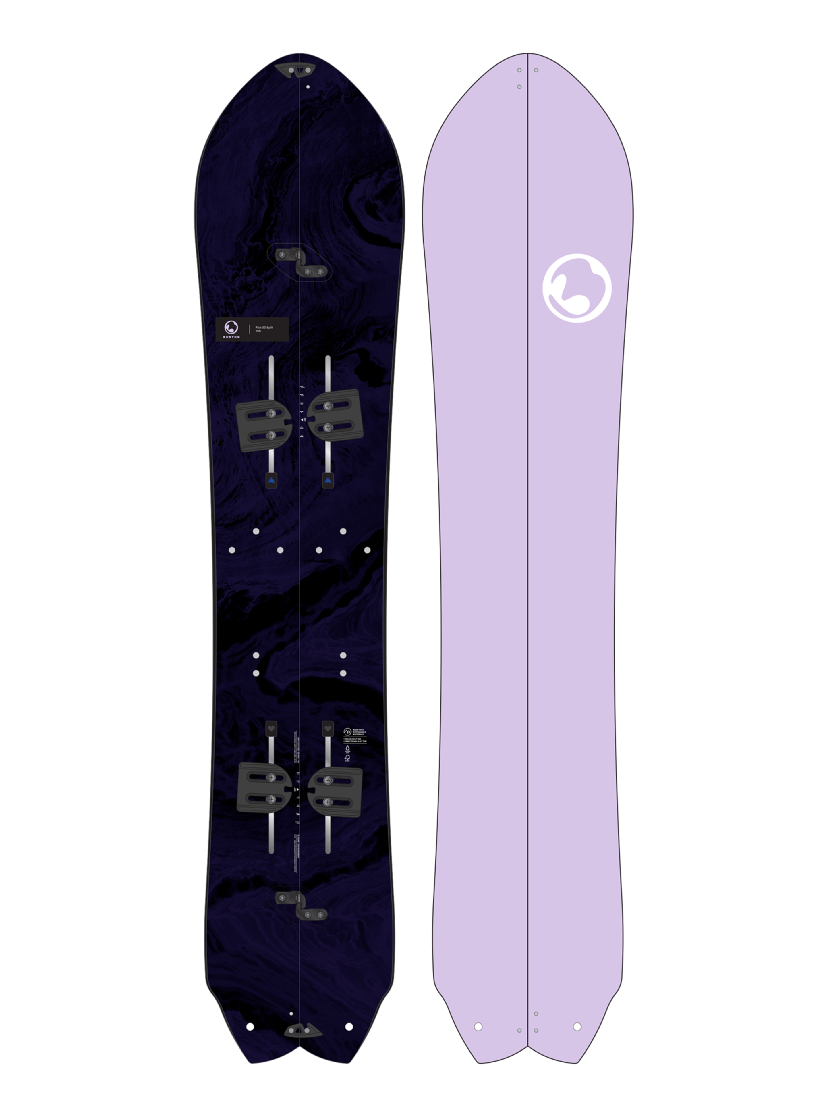 Burton 3D Fish Directional Flat Top Splitboard | Burton.com Winter Burton 3D Fish Directional Flat Top Splitboard | Burton.com Winter