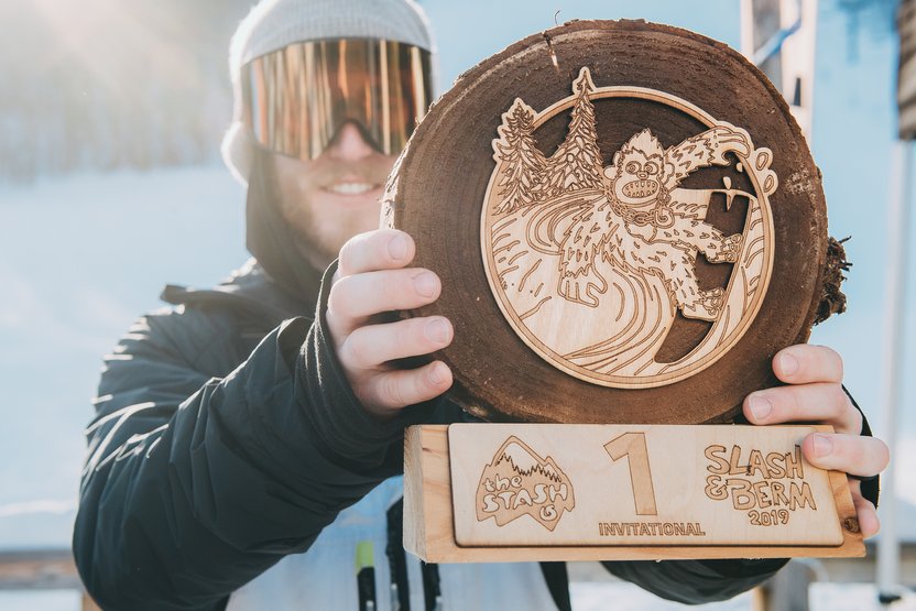 This year's trophies stuck with the wood theme.