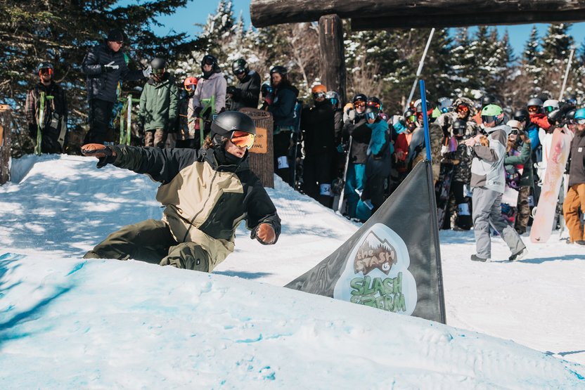 Jesse Curran leaned into this first berm with his eyes set on the podium, and he got it! Third place among a stacked scene.