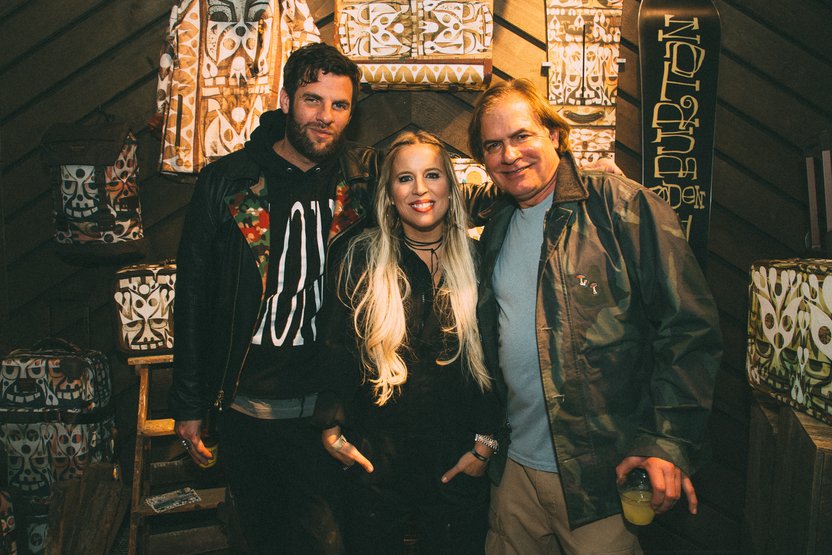 G Pen's Chris Folkerts, Burton Chief Marketing Officer, Anne-Marie Dacyshyn and Jake Burton Carpenter.