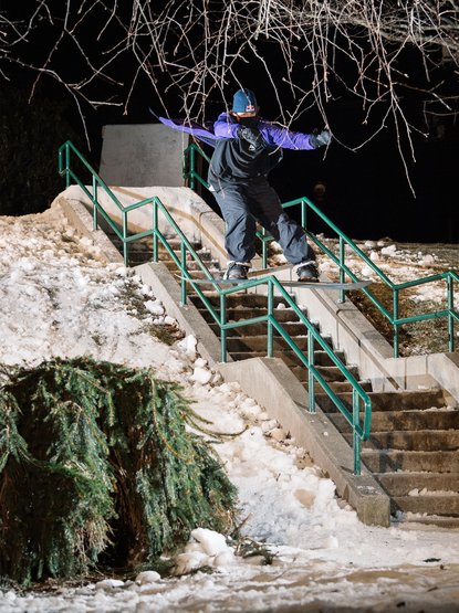 To the Lees-McRae Snowboard Club: I think we found the location for your next on-campus rail jam (@lukewinkelmann)