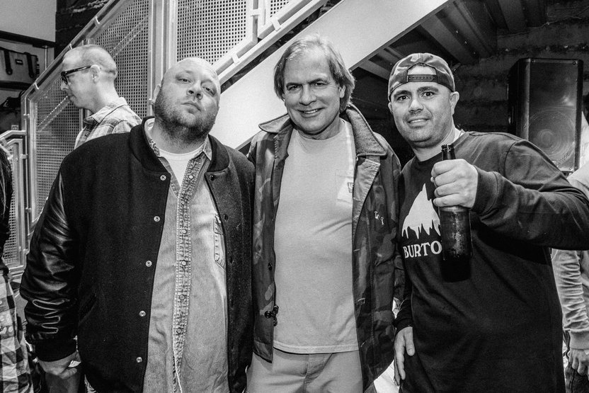 Phil Frost alongside Jake and Mario.