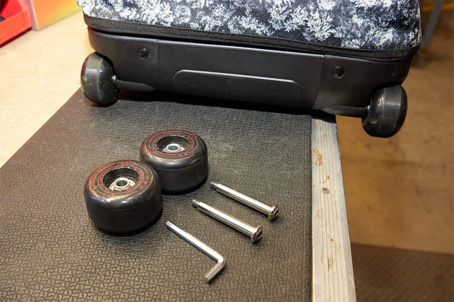 Burton luggage wheel replacement instructions