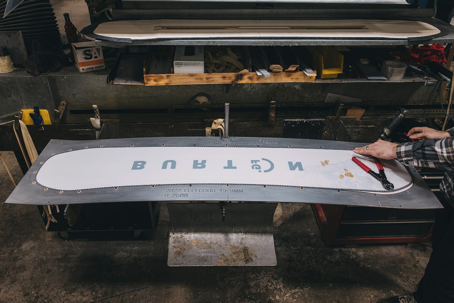 What are snowboards made of?