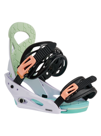burton girls scribe smalls snowboard bindings Kids' Re:Flex Bindings, White / Multi / L terrain riding Women's Burton Scribe Re:Flex Snowboard