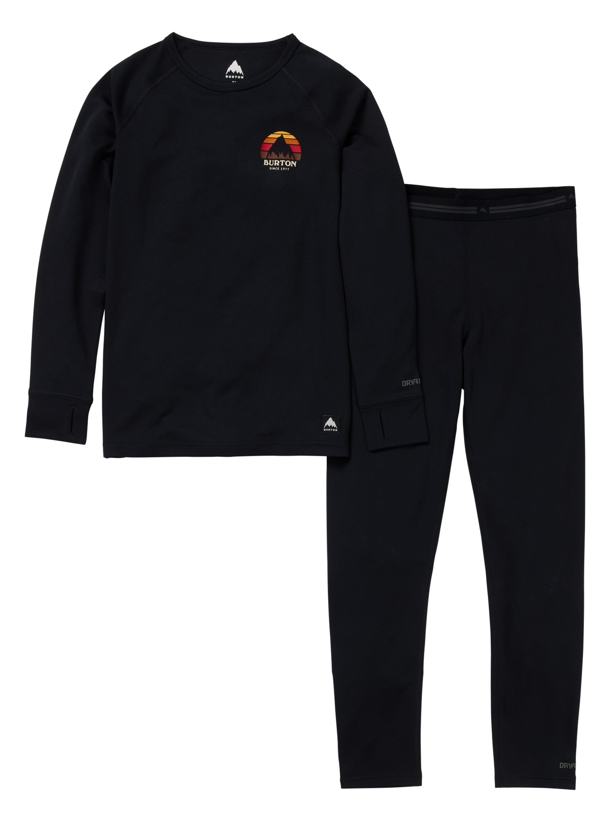 Product image of Kids' Burton Lightweight Base Layer Set[Variant:True Black]