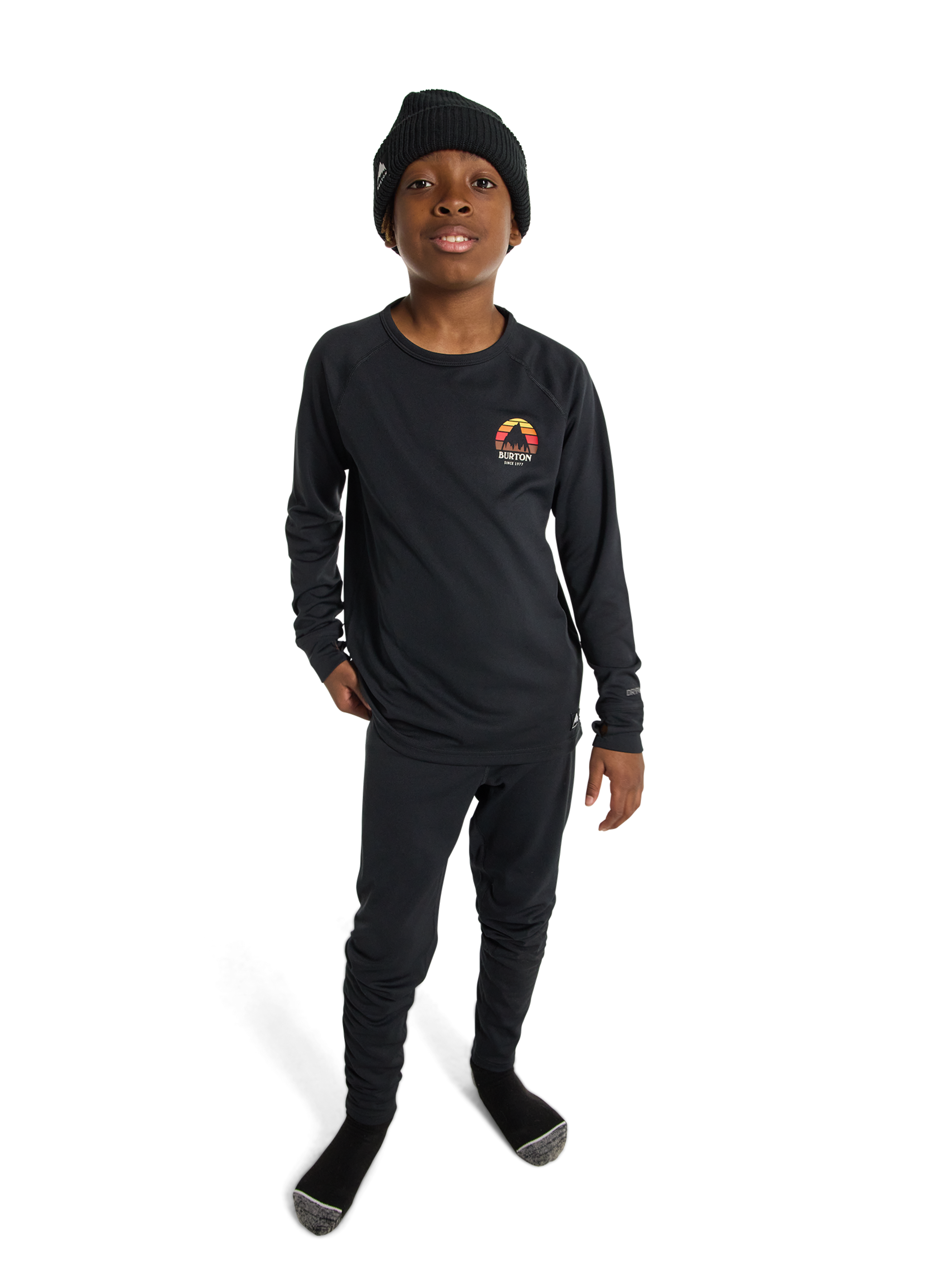 Product image of Kids' Burton Lightweight Base Layer Set[Variant:True Black]