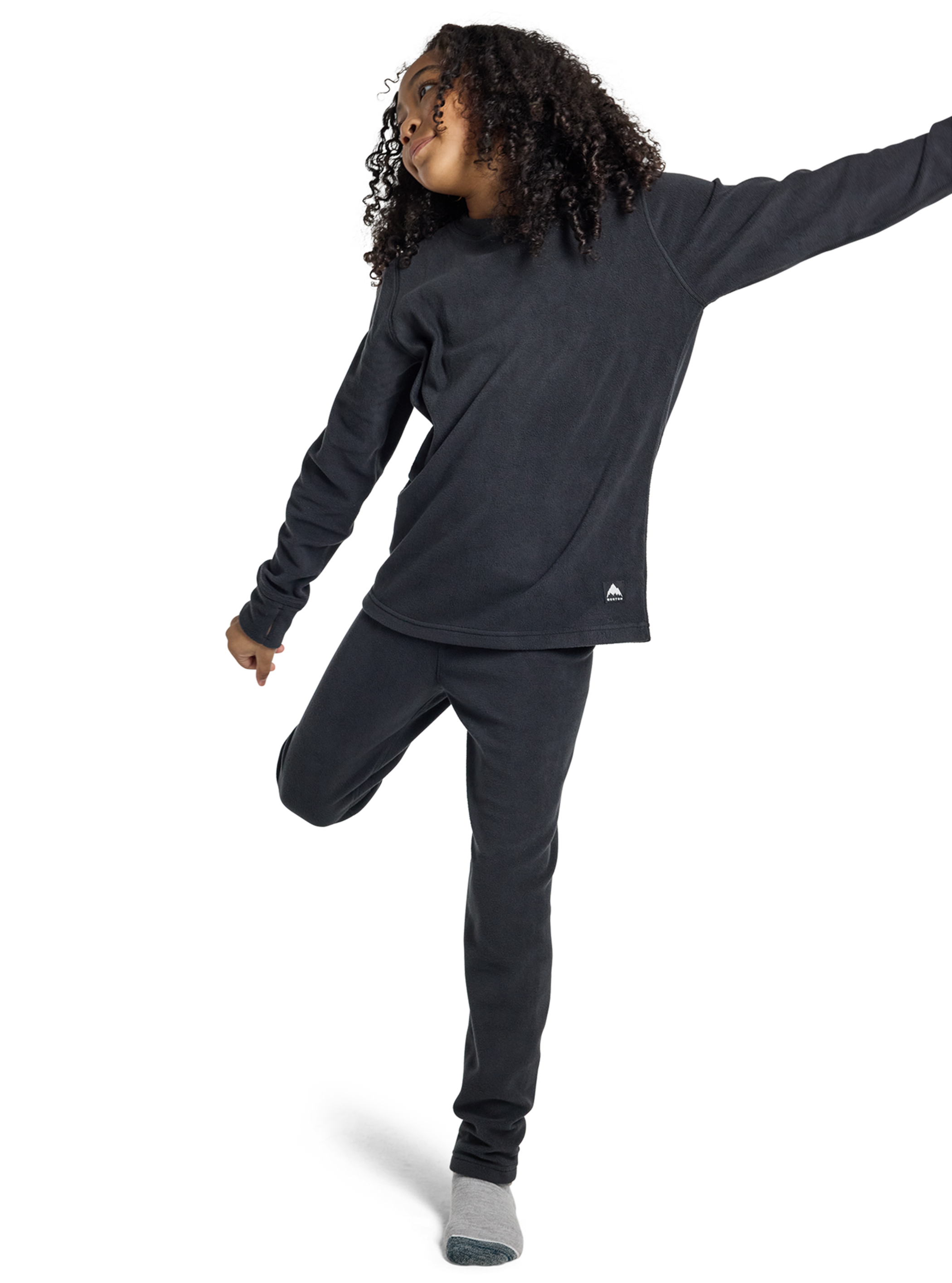 Product image of Kids' Burton Fleece Base Layer Set[Variant:True Black]