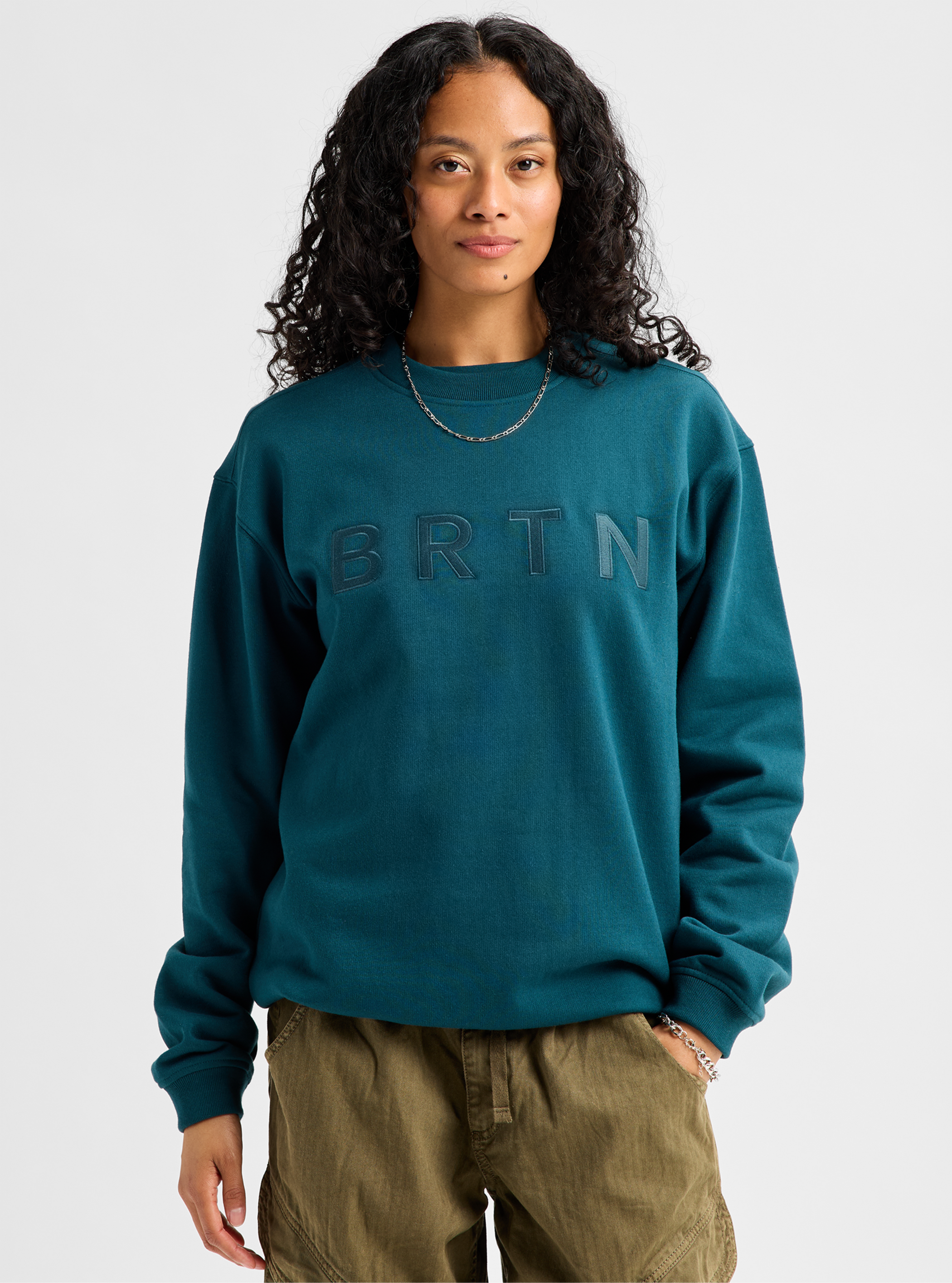 Product image of Men's Burton BRTN Crew Sweatshirt[Variant:Atlantic Teal]