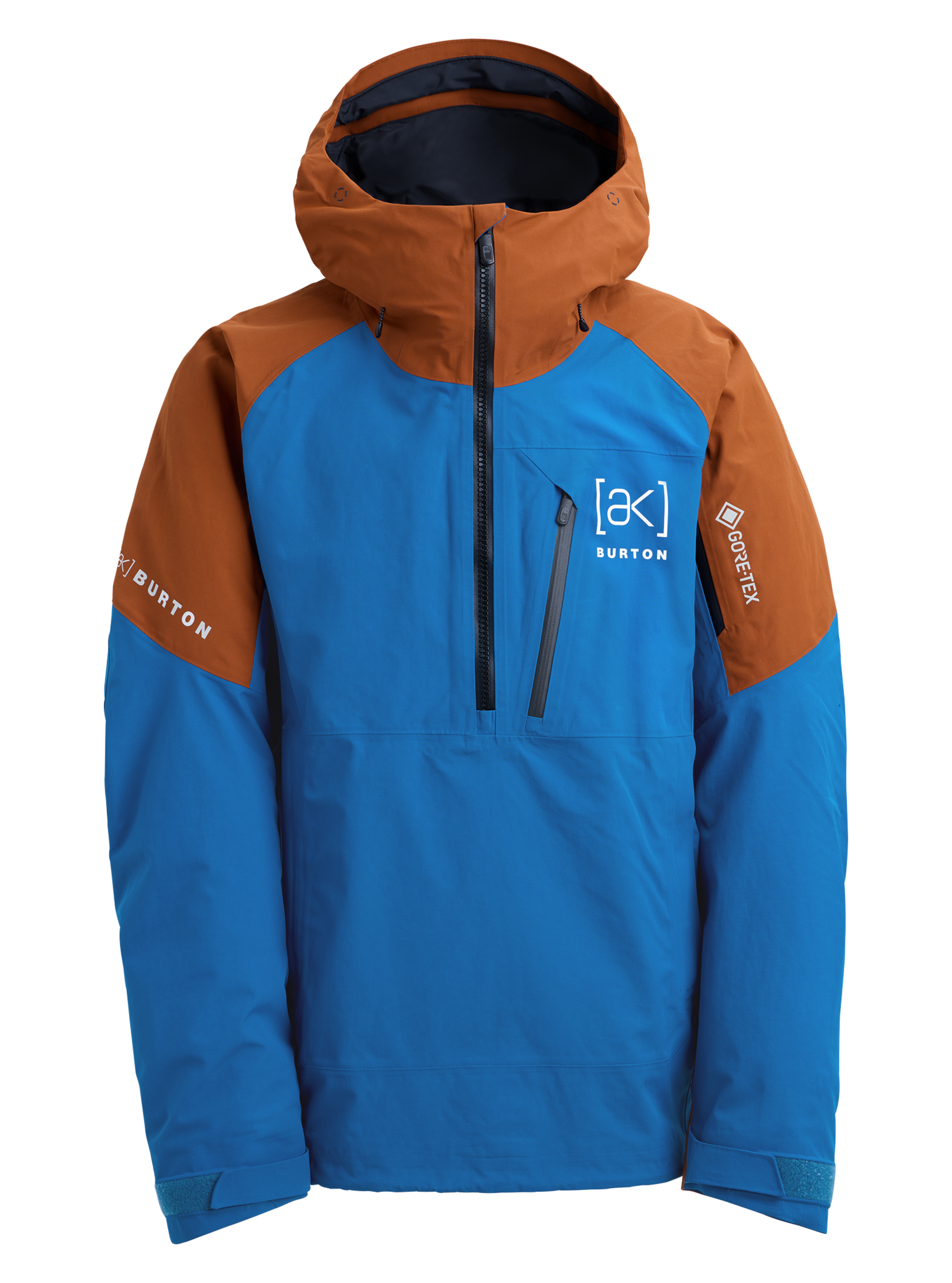 Product image of Men's Burton [ak] Velocity GORE‑TEX 2L Anorak Jacket[Variant:Blue Teal / Chestnut Brown]
