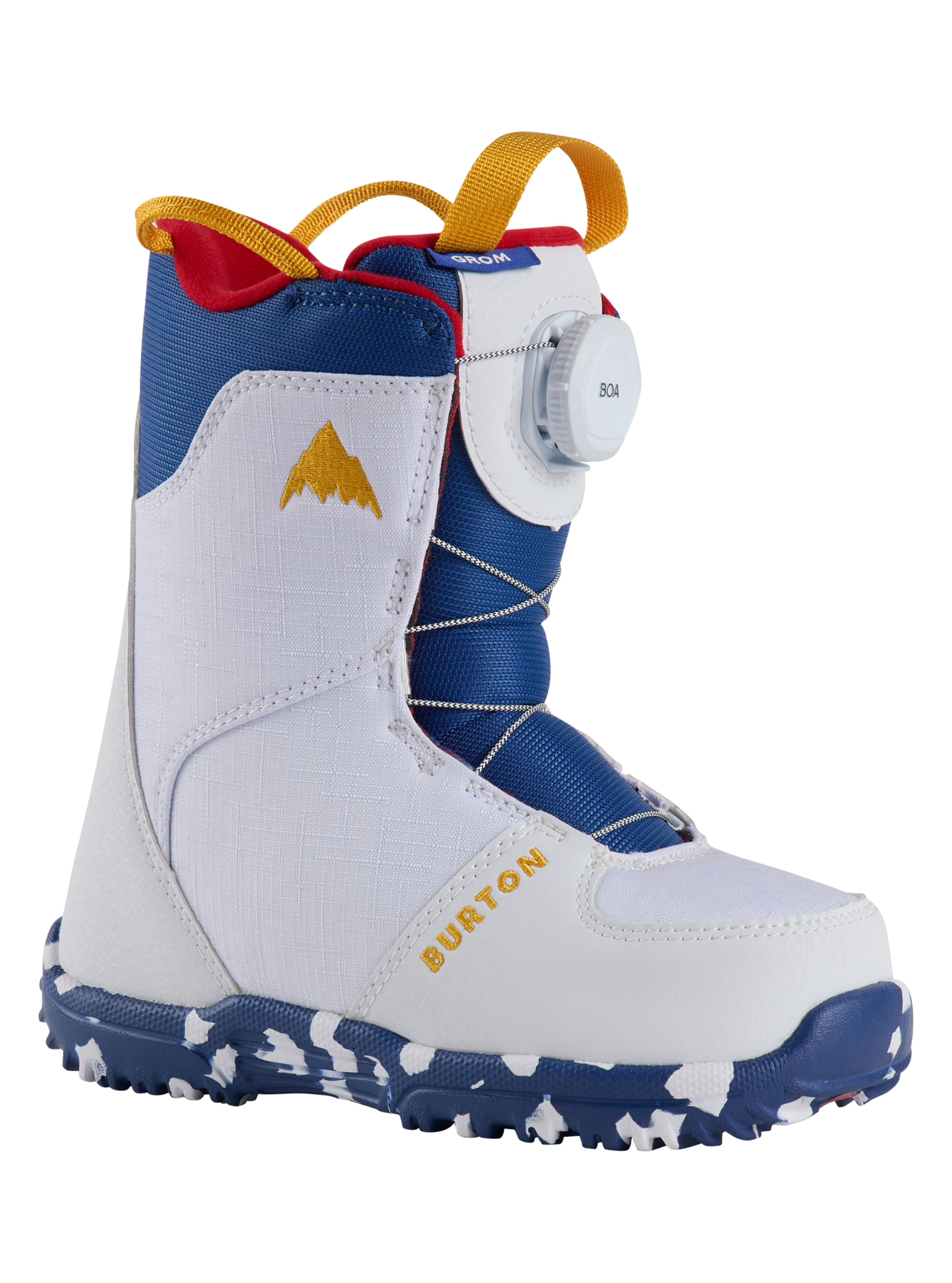burton grom snowboard boots kids' Mini Kids Velcro Sizes c12 c13 Black Blue Grow system expands the boots one full size without compromising on comfort or support Burton Grom BOA Snowboard Boots