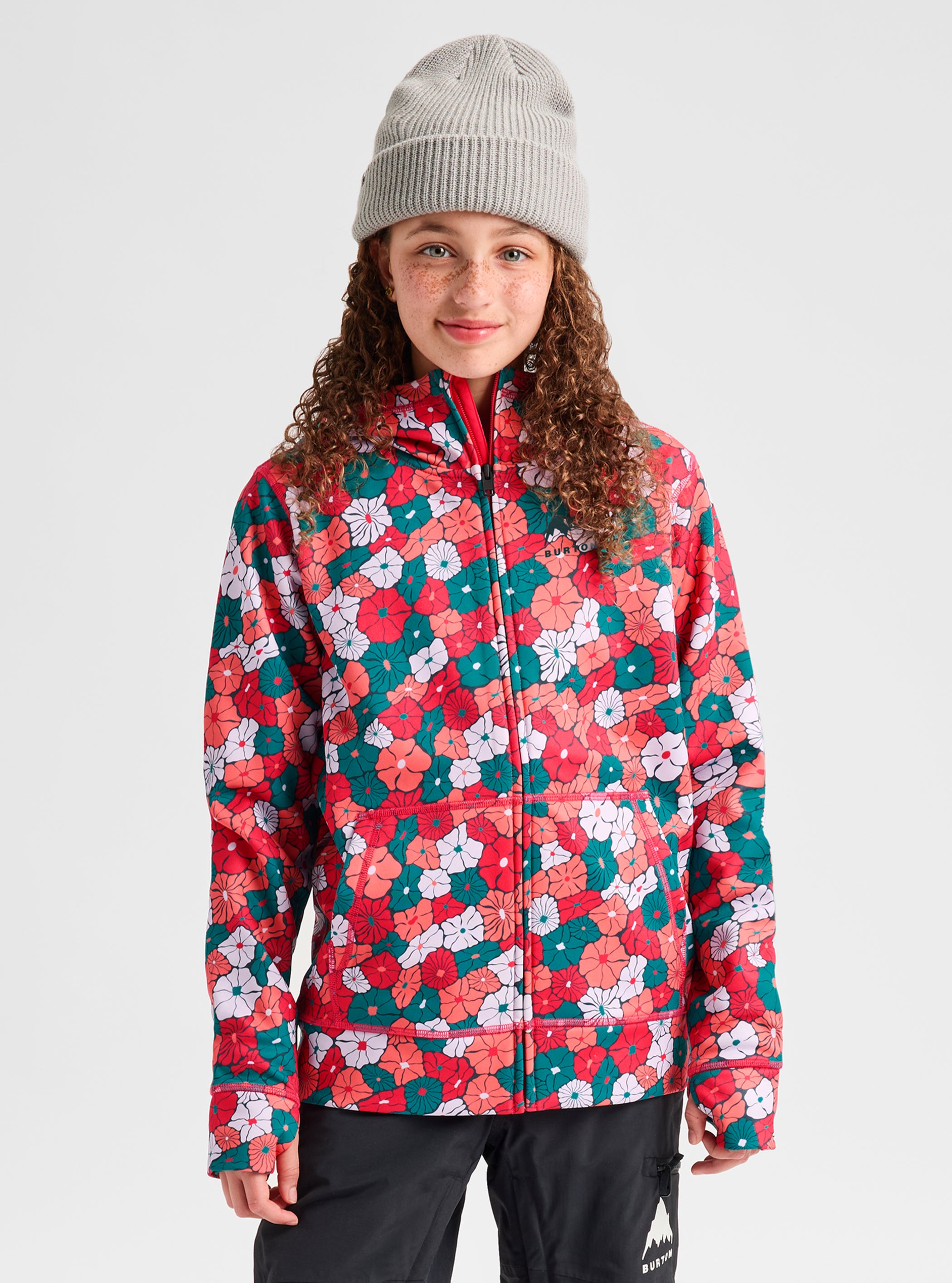 Product image of Kids' Burton Oak Full-Zip Hoodie[Variant:Pop Floral]
