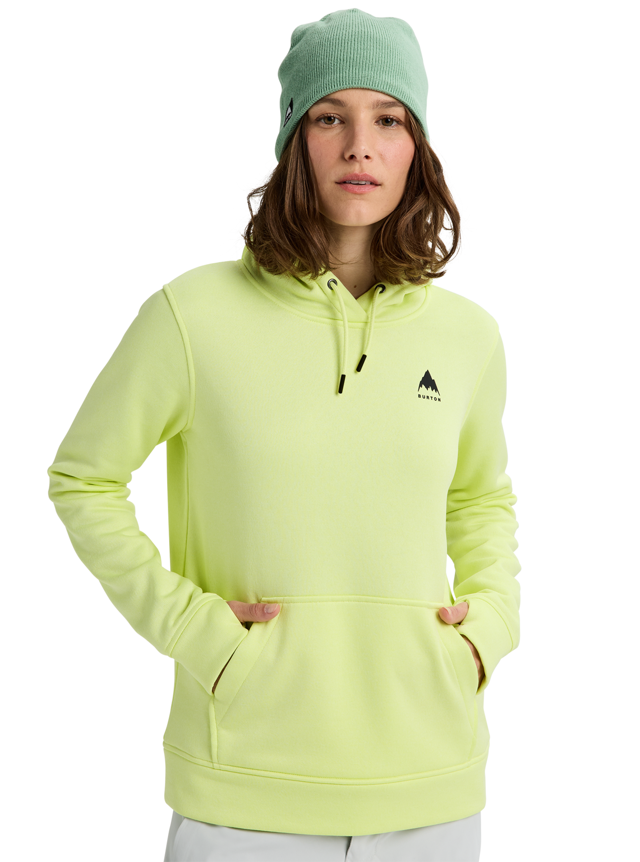 Product image of Women's Burton Oak Pullover Hoodie[Variant:Glow Yellow Green Heather]