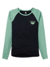 Product image of Women's Burton Roadie Base Layer Tech T-Shirt[Variant:True Black / Soft Sage]