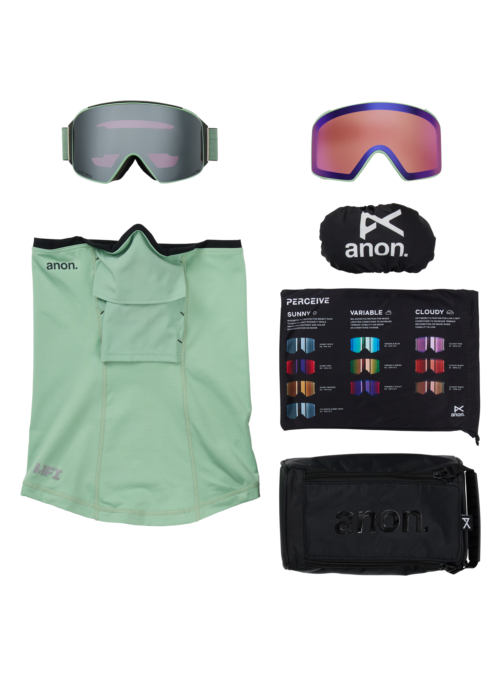 Anon M4 Goggles (Cylindrical) + Bonus Lens + MFI® Face Mask