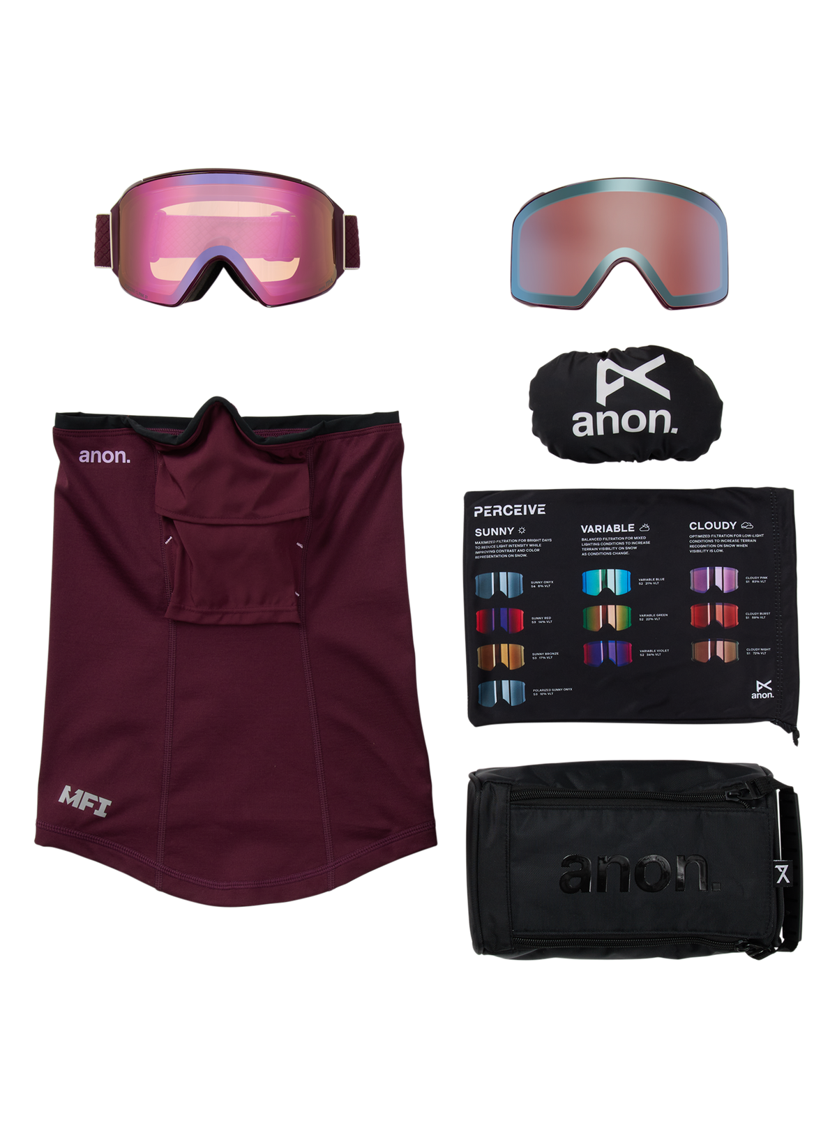 Anon M4 Goggles (Cylindrical) + Bonus Lens + MFI® Face Mask 2026 Anon M4 Goggles (Cylindrical) + Bonus Lens + MFI® Face Mask 2026