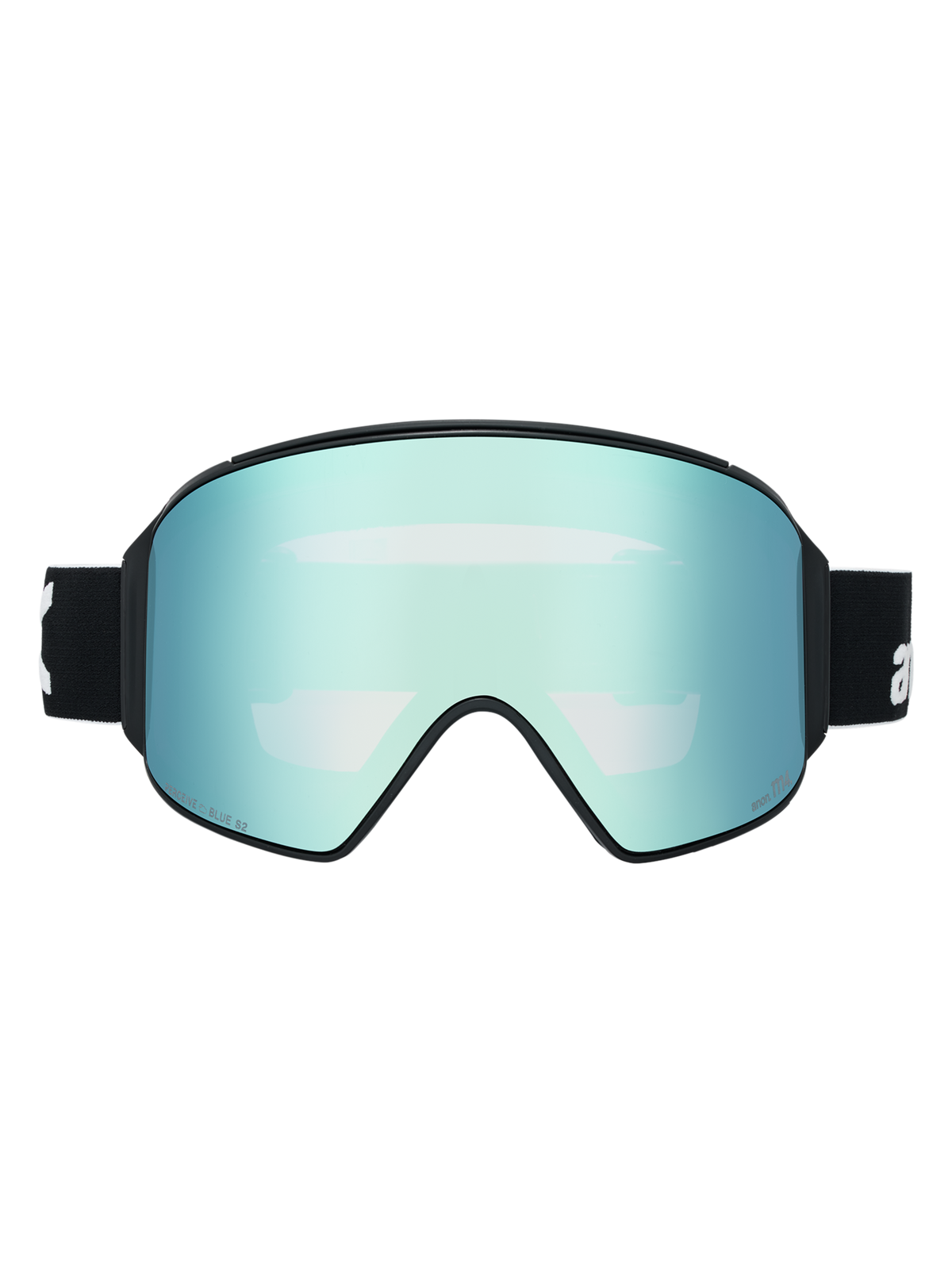 Product image of Anon M4 Goggles (Cylindrical) + Bonus Lens + MFI® Face Mask[Variant:Frame: Black, Lens: Perceive Variable Blue (21% / S2), Spare Lens: Perceive Cloudy Pink (53% / S1)]