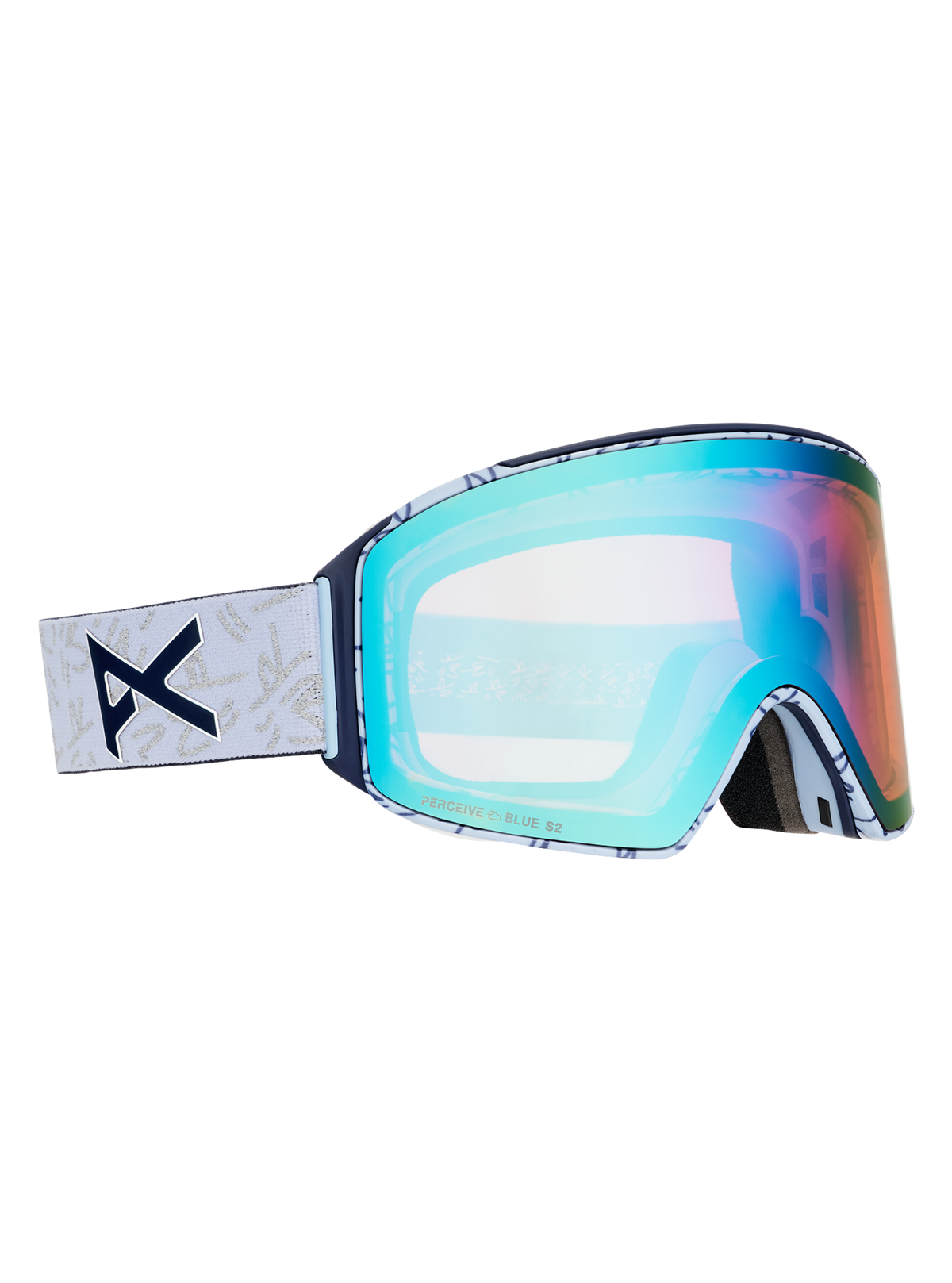 Product image of Anon M4 Goggles (Cylindrical) + Bonus Lens + MFI® Face Mask[Variant:Frame: LB Midnight Gus, Lens: Perceive Variable Blue (21% / S2), Spare Lens: Perceive Cloudy Pink (53% / S1)]