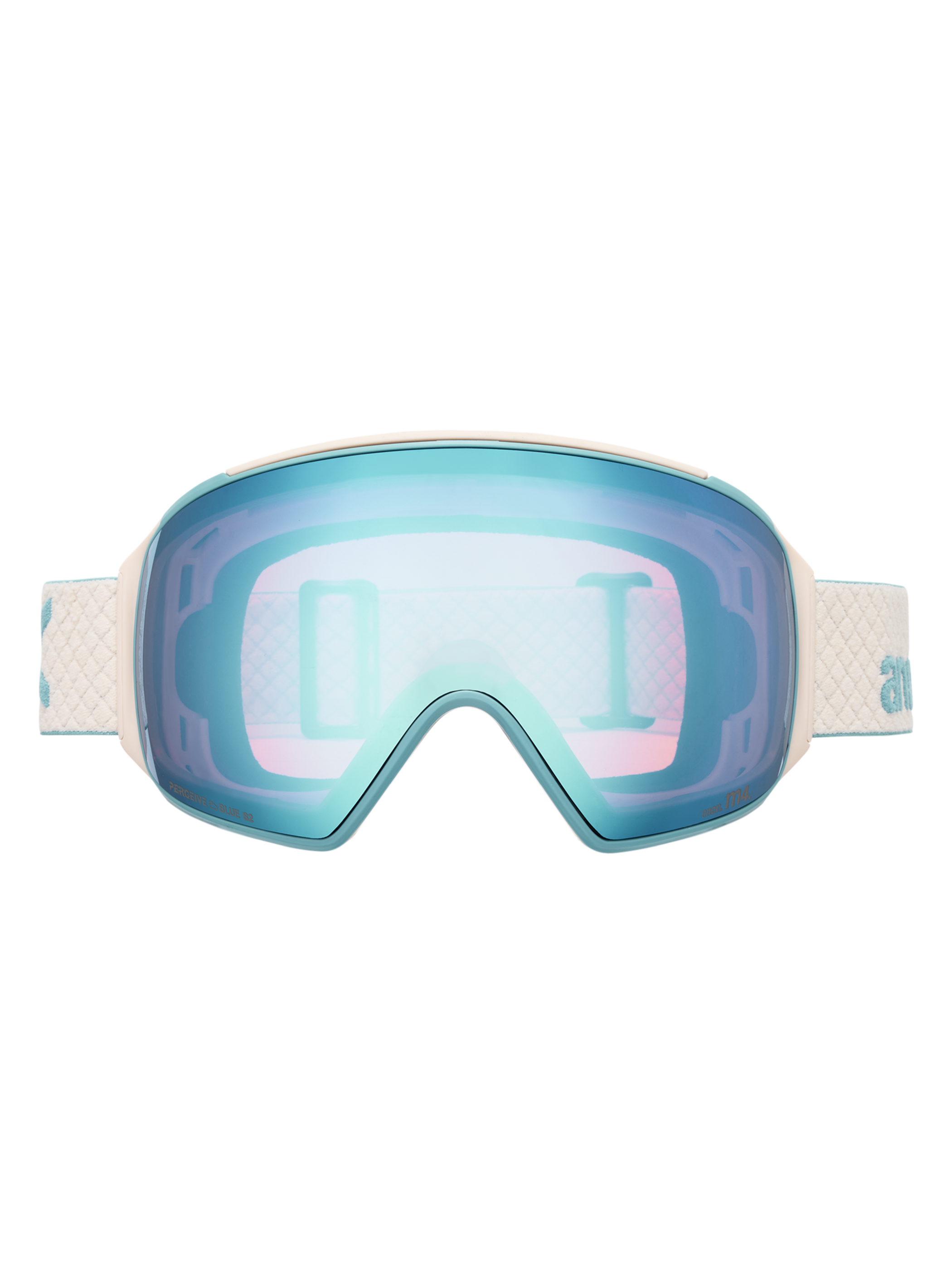 Product image of Anon M4 Goggles (Toric) + Bonus Perceive Lens + MFI® Face Mask[Variant:Frame: Oat, Lens: Perceive Variable Blue (21% / S2), Spare Lens: Perceive Cloudy Pink (53% / S1)]