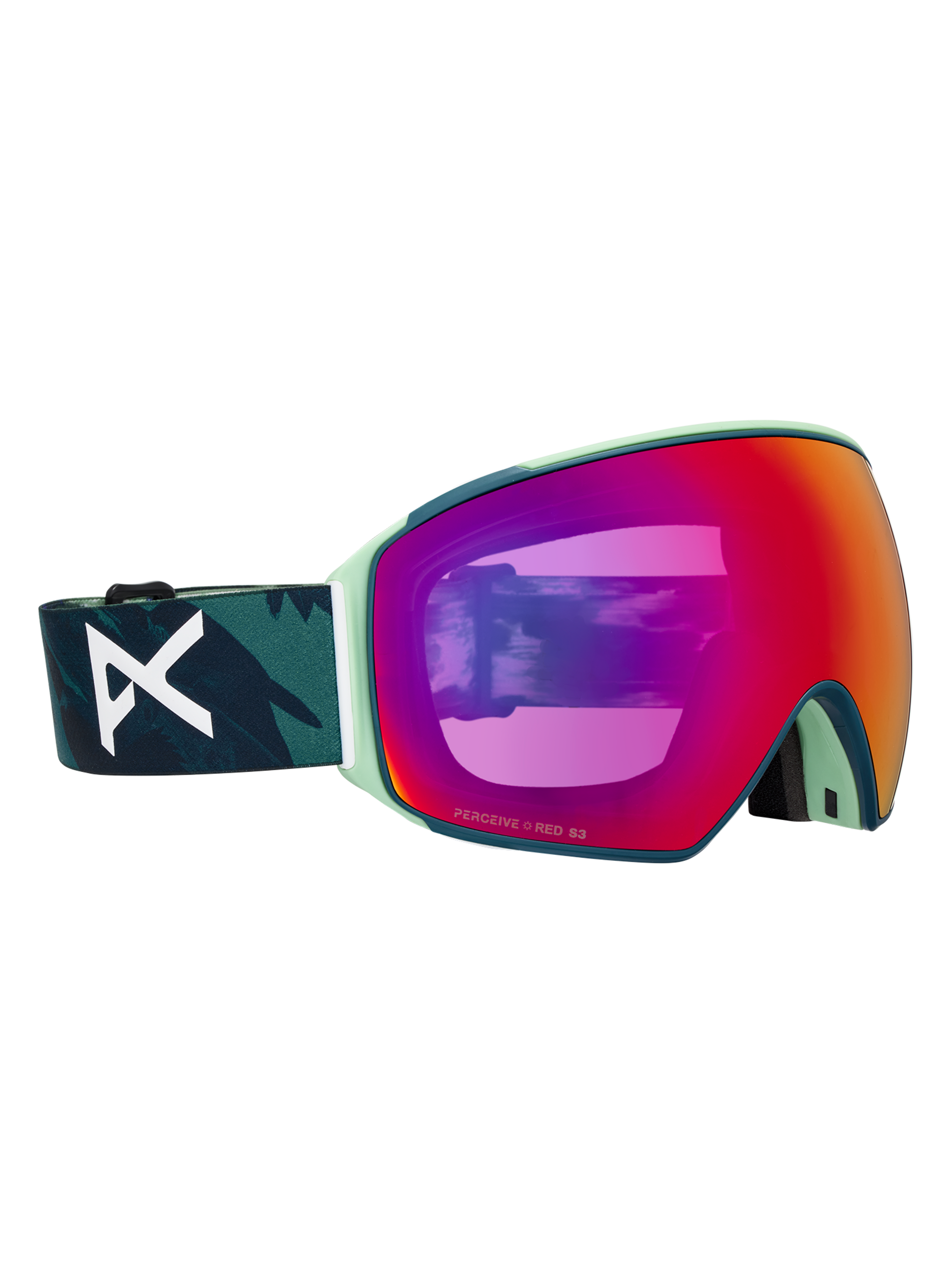 Product image of Anon M4 Goggles (Toric) + Bonus Perceive Lens + MFI® Face Mask[Variant:Frame: Family Tree, Lens: Perceive Sunny Red (14% / S3), Spare Lens: Perceive Cloudy Burst (59% / S1)]