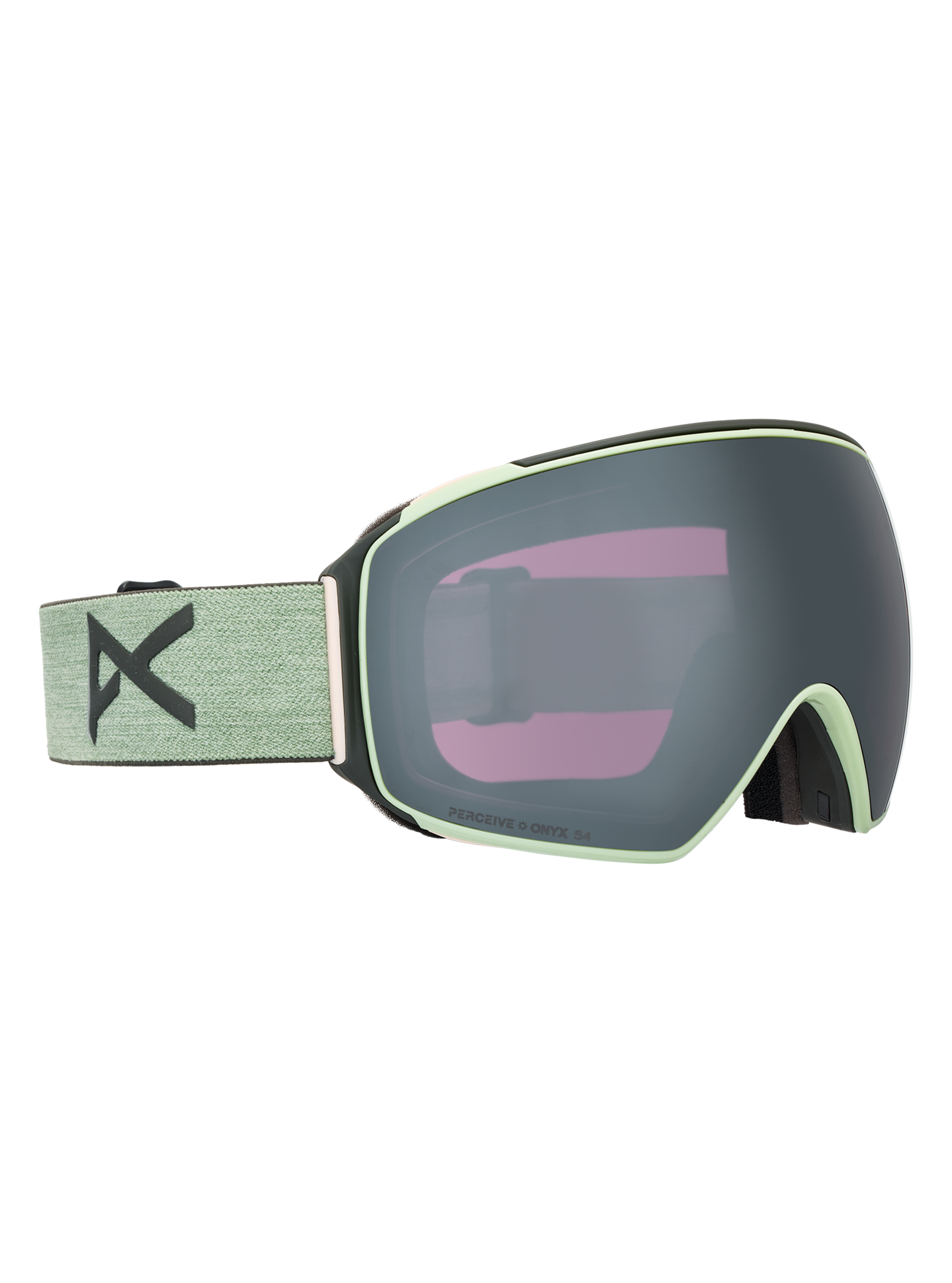 Product image of Anon M4 Goggles (Toric) + Bonus Perceive Lens + MFI® Face Mask[Variant:Frame: Soft Sage, Lens: Perceive Sunny Onyx (6% / S4), Spare Lens: Perceive Variable Violet (34% / S2)]