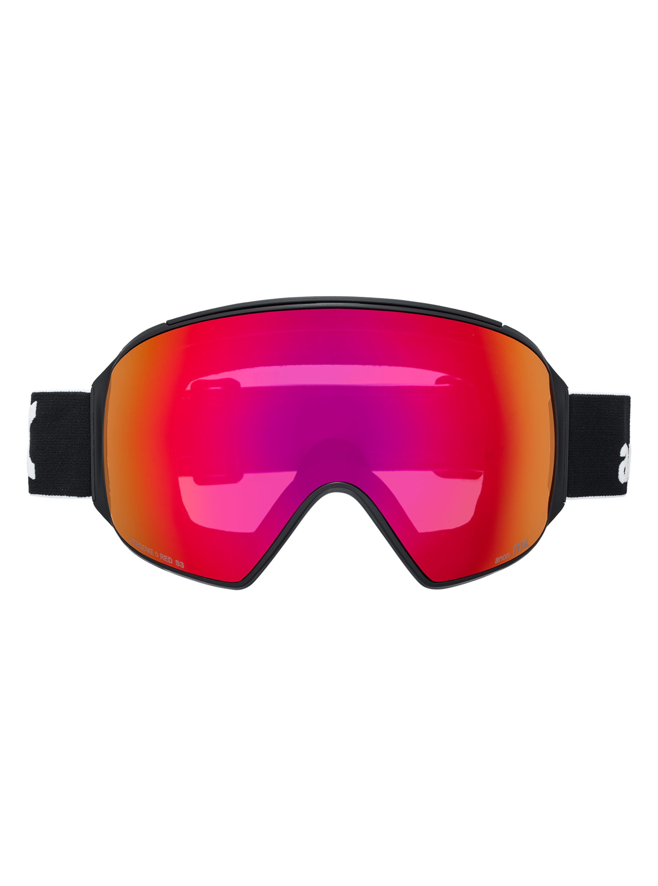 Product image of Anon M4 Goggles (Toric) + Bonus Perceive Lens + MFI® Face Mask[Variant:Frame: Black, Lens: Perceive Sunny Red (14% / S3), Spare Lens: Perceive Cloudy Burst (59% / S1)]