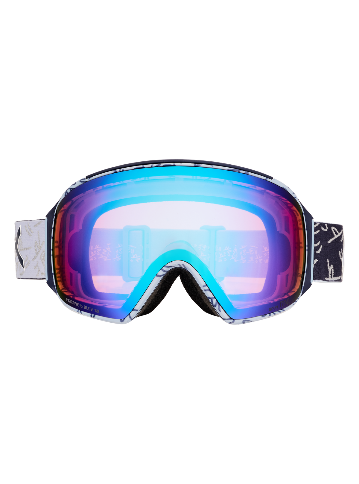 Product image of Anon M4 Goggles (Toric) + Bonus Lens + MFI® Face Mask[Variant:Frame: LB Midnight Gus, Lens: Perceive Variable Blue (21% / S2), Spare Lens: Perceive Cloudy Pink (53% / S1)]