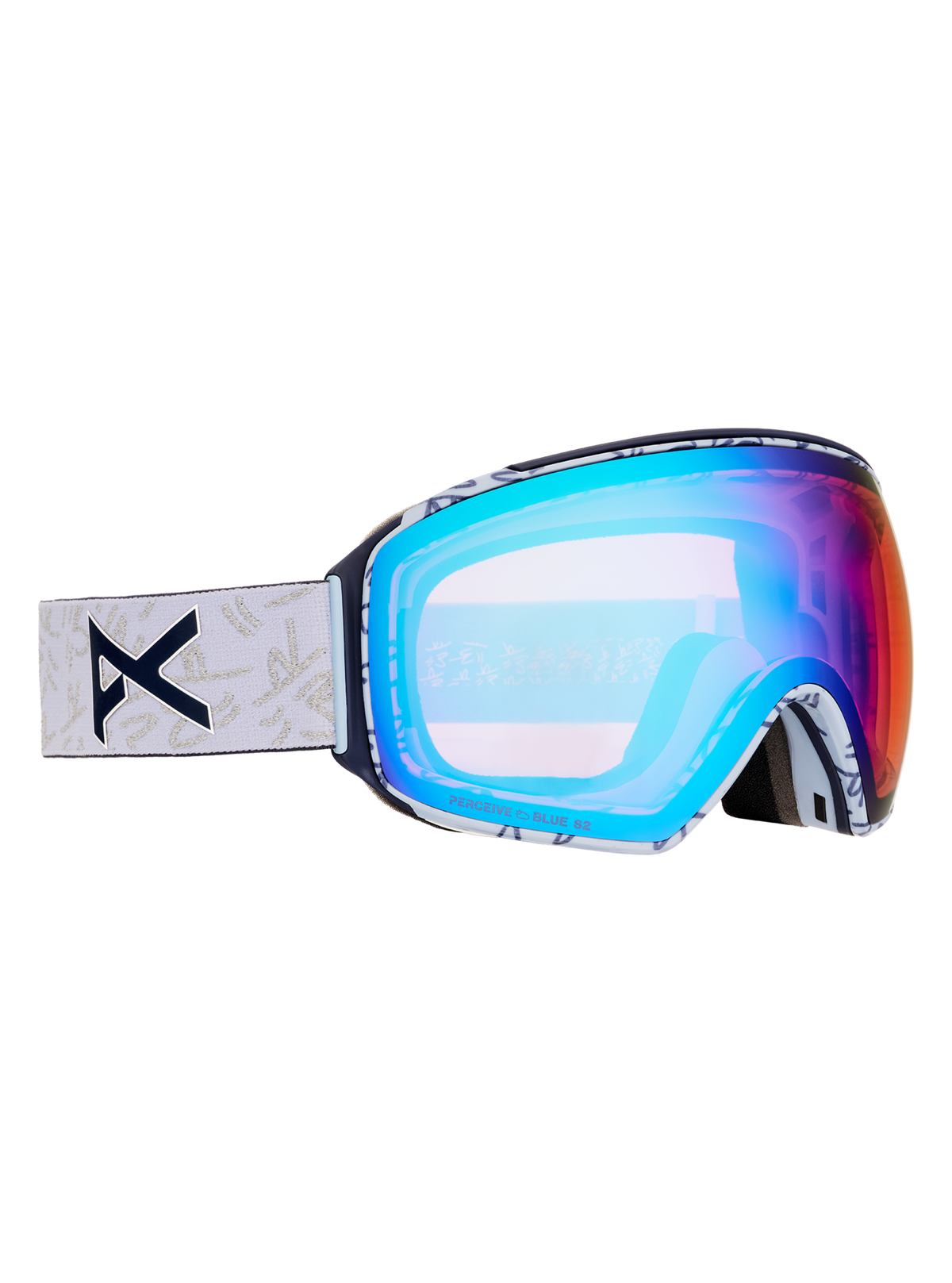 Product image of Anon M4 Goggles (Toric) + Bonus Lens + MFI® Face Mask[Variant:Frame: LB Midnight Gus, Lens: Perceive Variable Blue (21% / S2), Spare Lens: Perceive Cloudy Pink (53% / S1)]