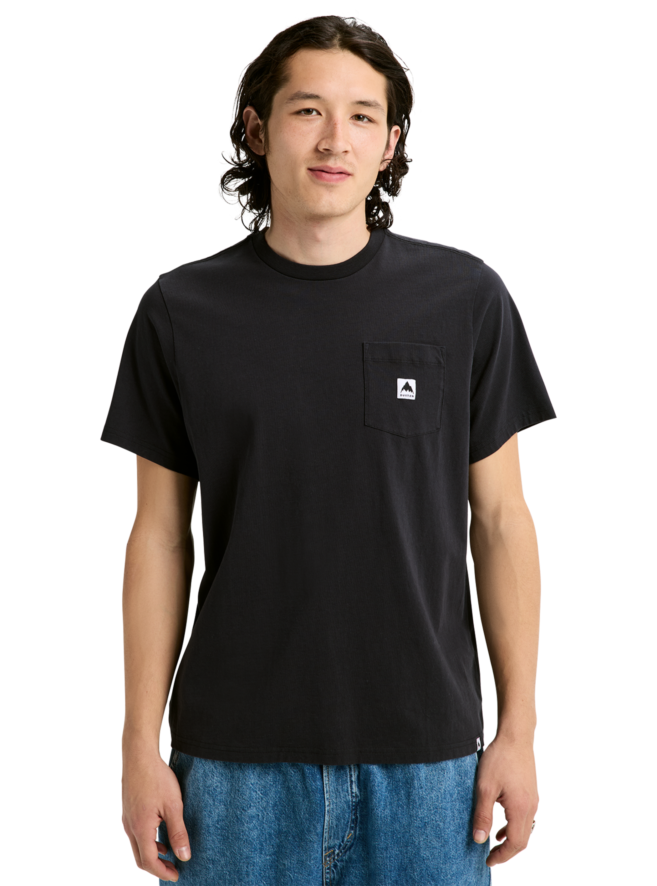 Product image of Burton Colfax Short Sleeve T-Shirt[Variant:True Black]