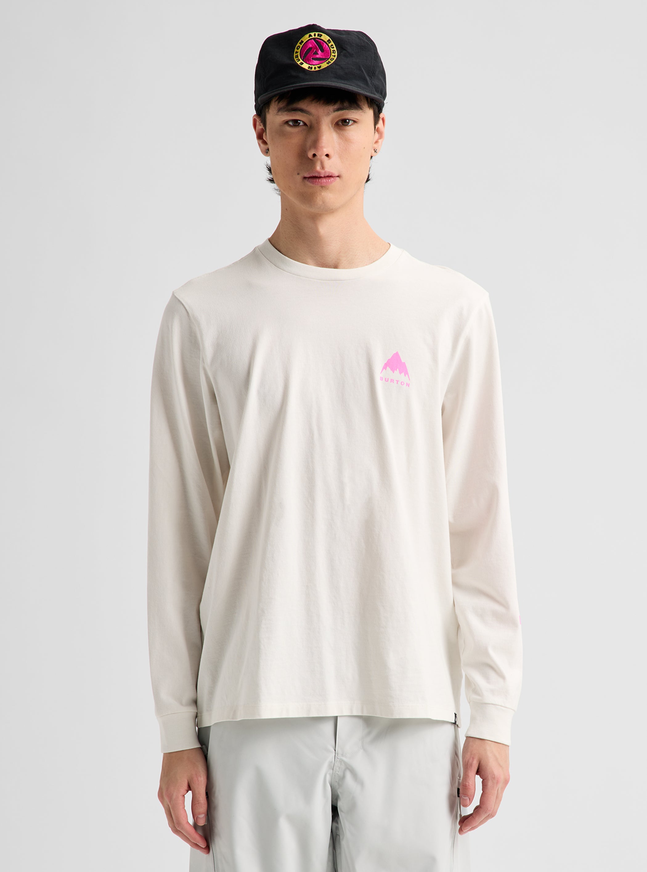 Product image of Men's Burton Elite Long Sleeve T-Shirt[Variant:Stout White / Shockwave Pink]