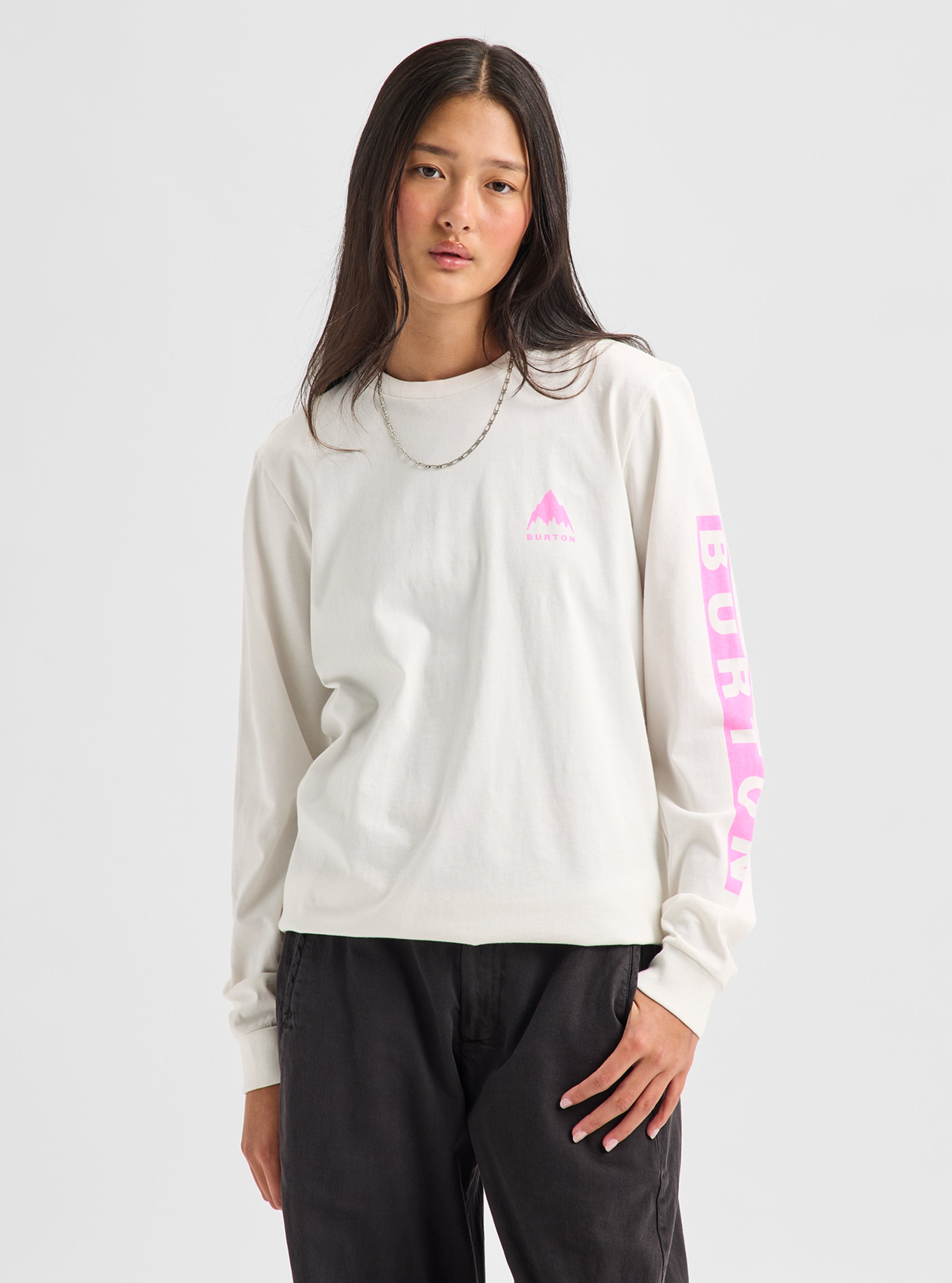 Product image of Men's Burton Elite Long Sleeve T-Shirt[Variant:Stout White / Shockwave Pink]