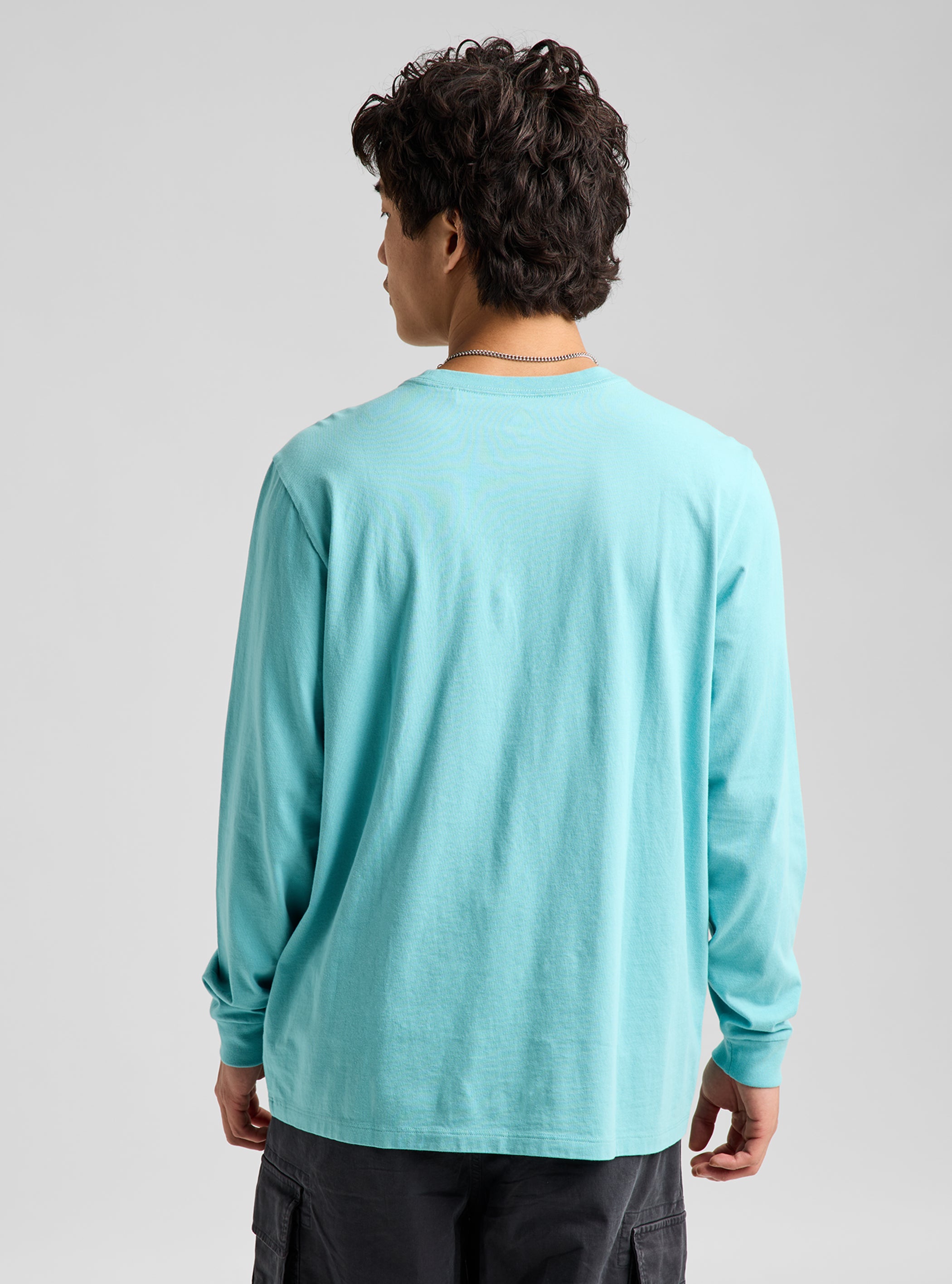 Product image of Men's Burton Colfax Long Sleeve T-Shirt[Variant:Mineral Blue]