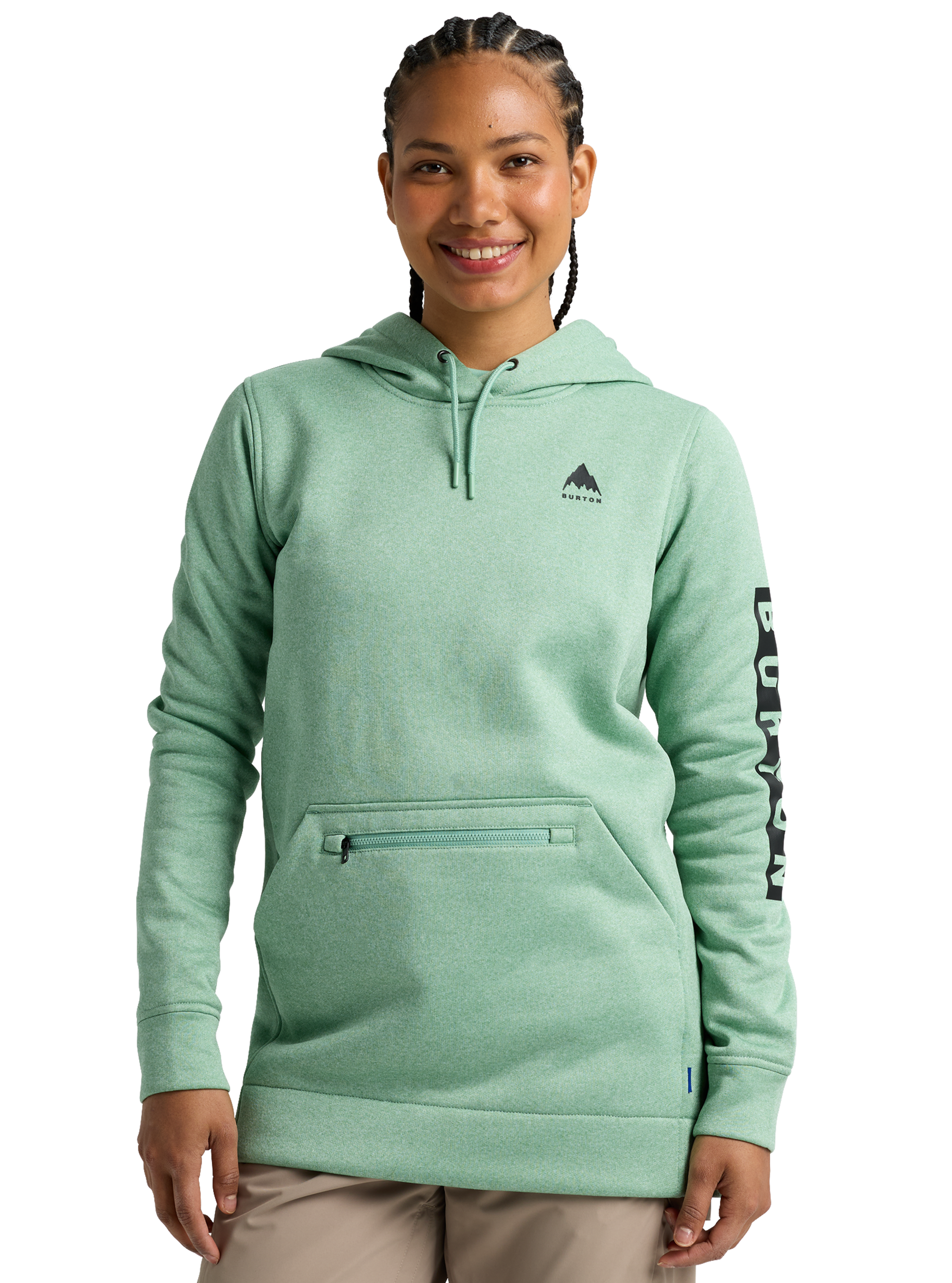Product image of Women's Burton Oak Long Pullover Hoodie[Variant:Soft Sage Heather]