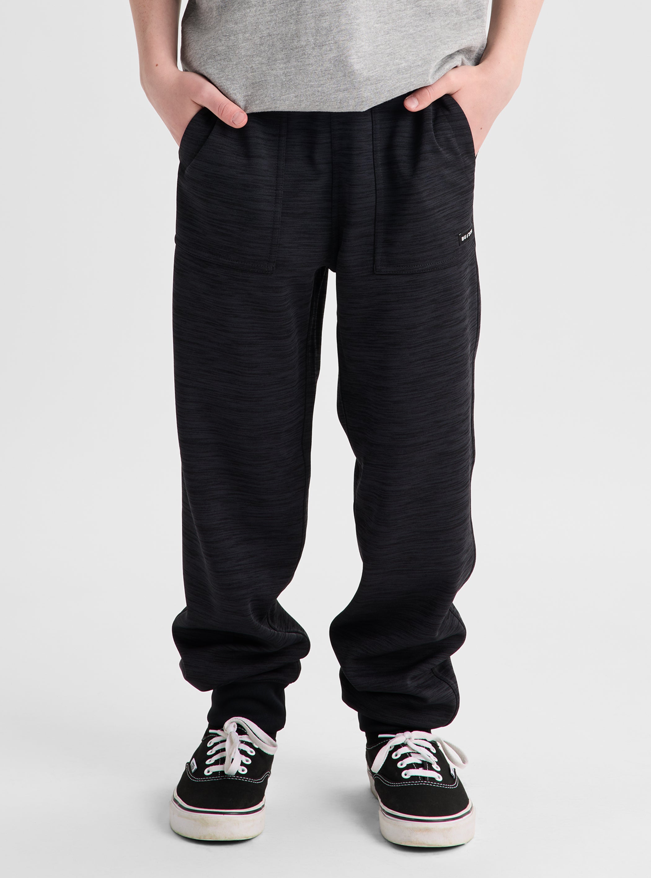 Product image of Kids' Burton Oak Fleece Pants[Variant:True Black Heather]