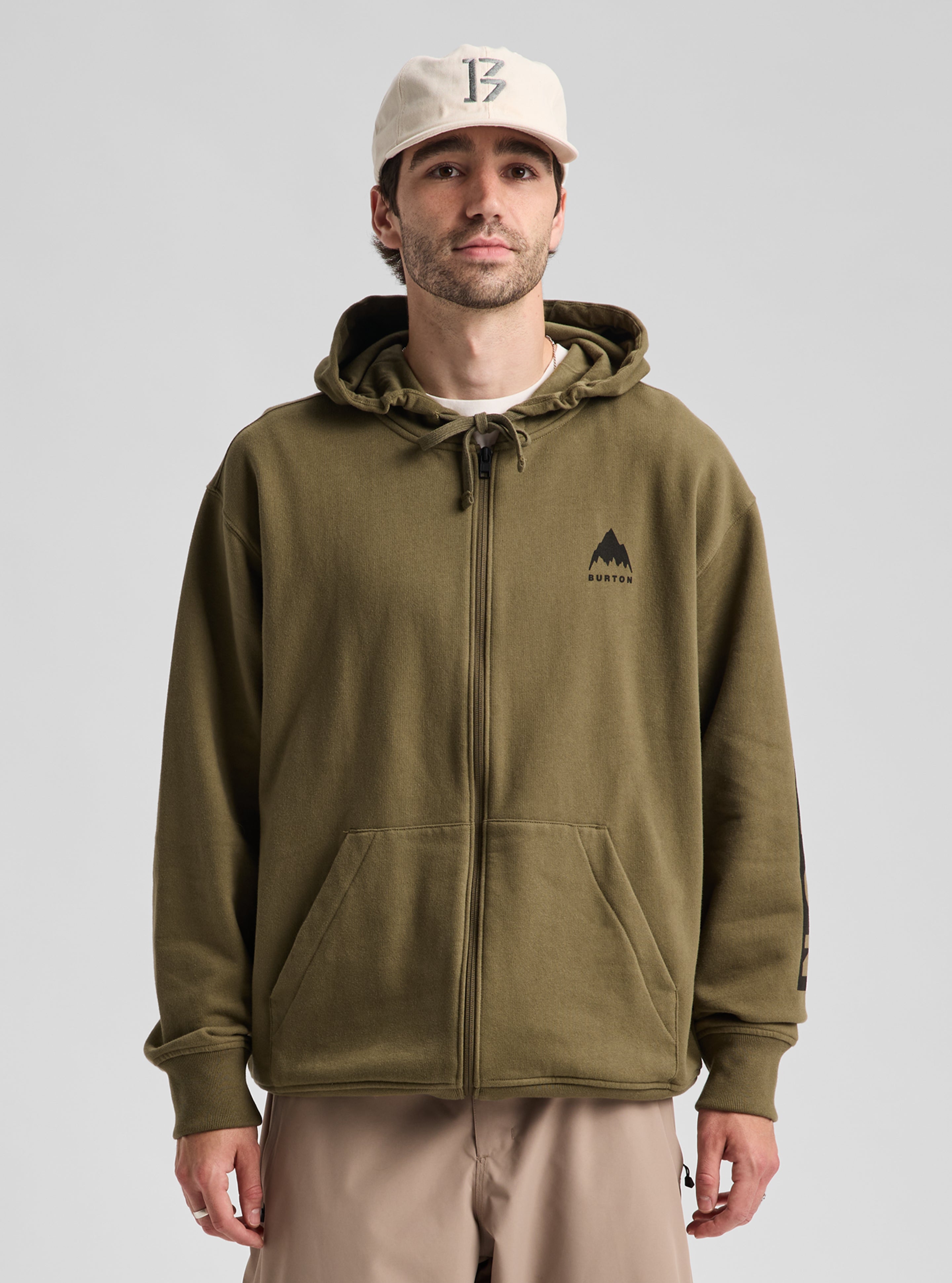 Burton Elite Full-Zip Hoodie, Dried Moss / XL
