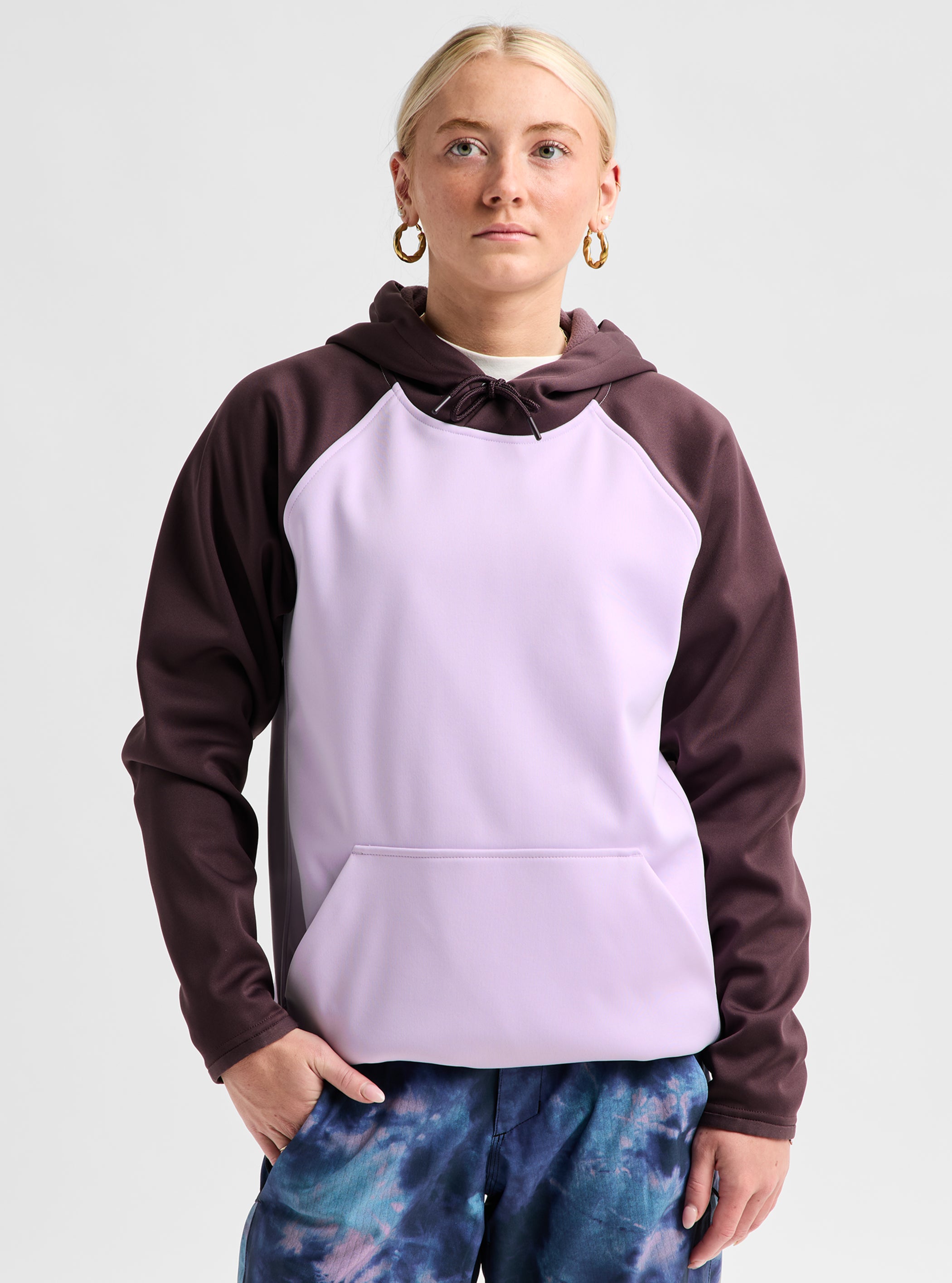 Product image of Women's Burton Crown Weatherproof Pullover Fleece[Variant:Bear Hug Brown / Moondust Purple]
