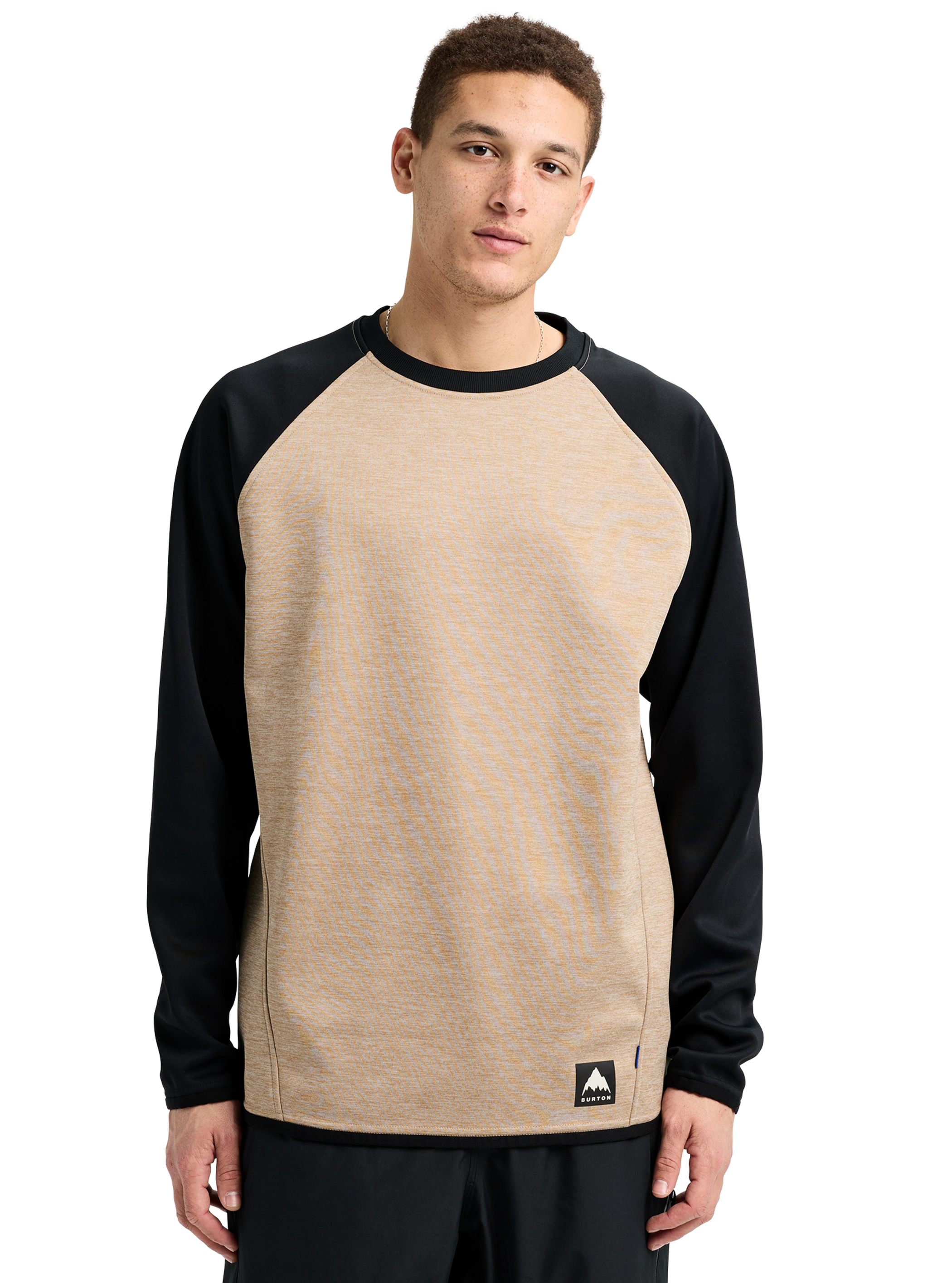 Product image of Men's Burton Crown Weatherproof Crewneck Fleece[Variant:Summit Taupe Heather / True Black]