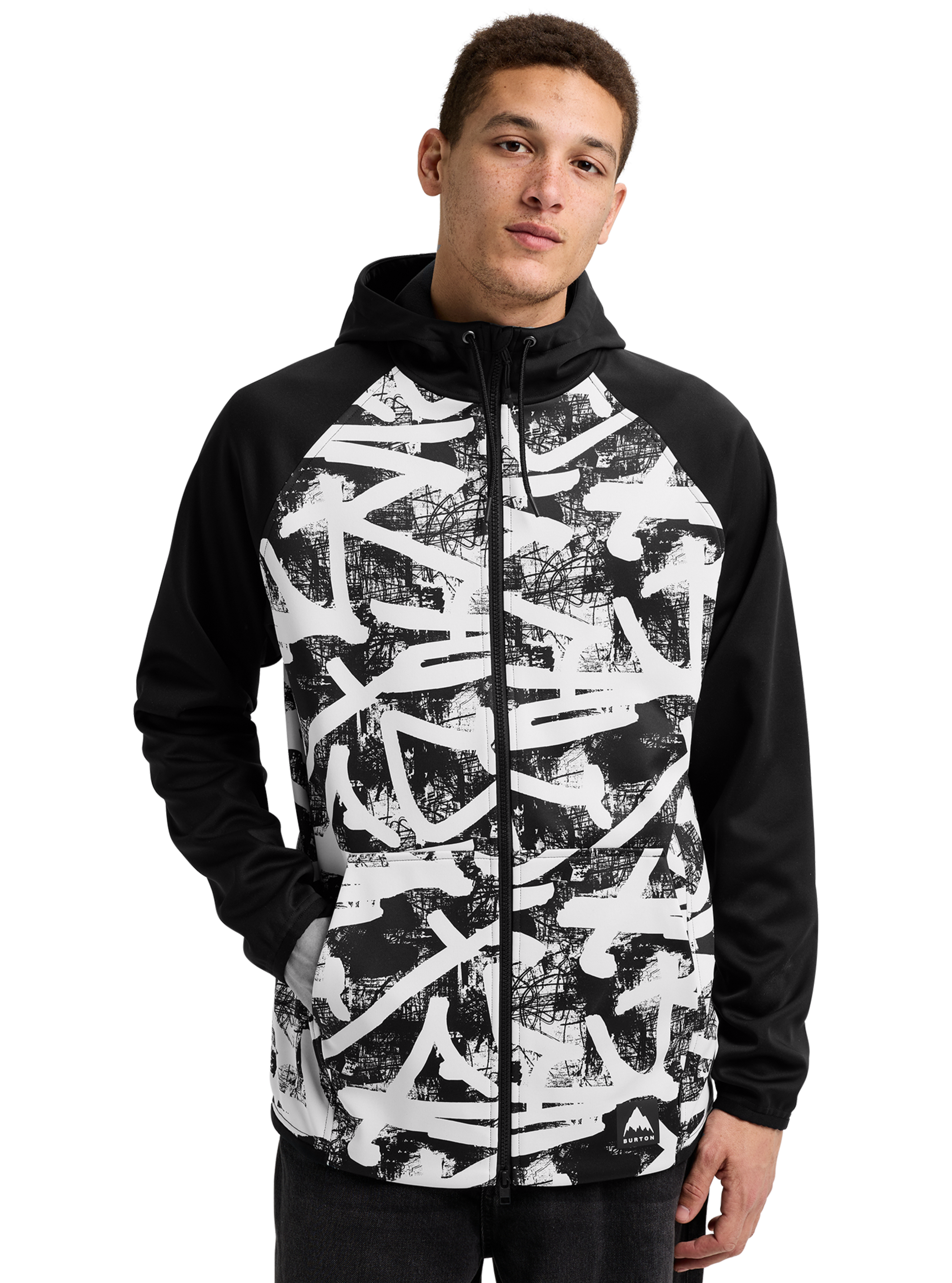 Product image of Men's Burton Crown Weatherproof Full-Zip Fleece[Variant:City Streets / True Black]