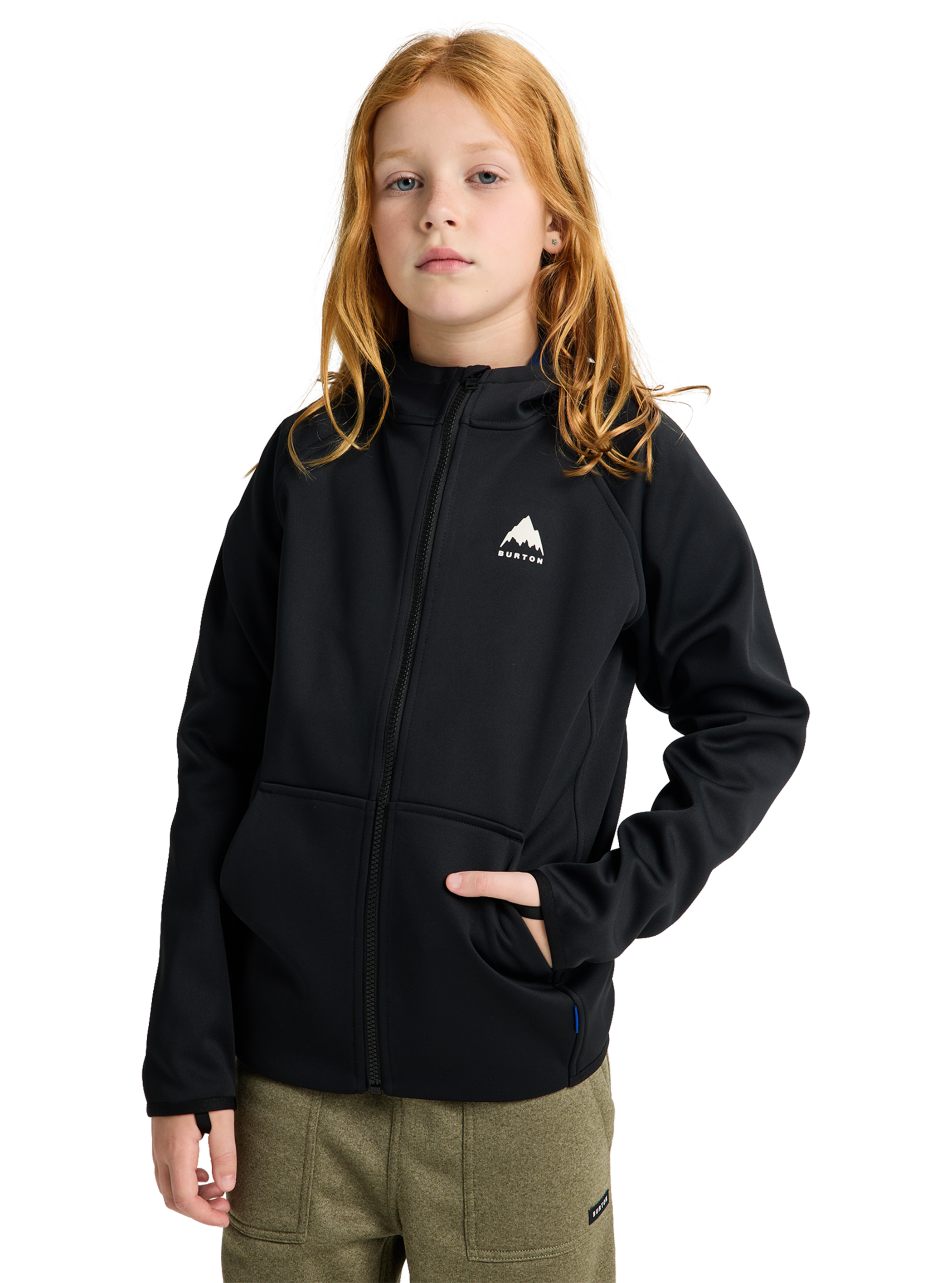 Product image of Kids' Burton Crown Weatherproof Full-Zip Fleece[Variant:True Black]