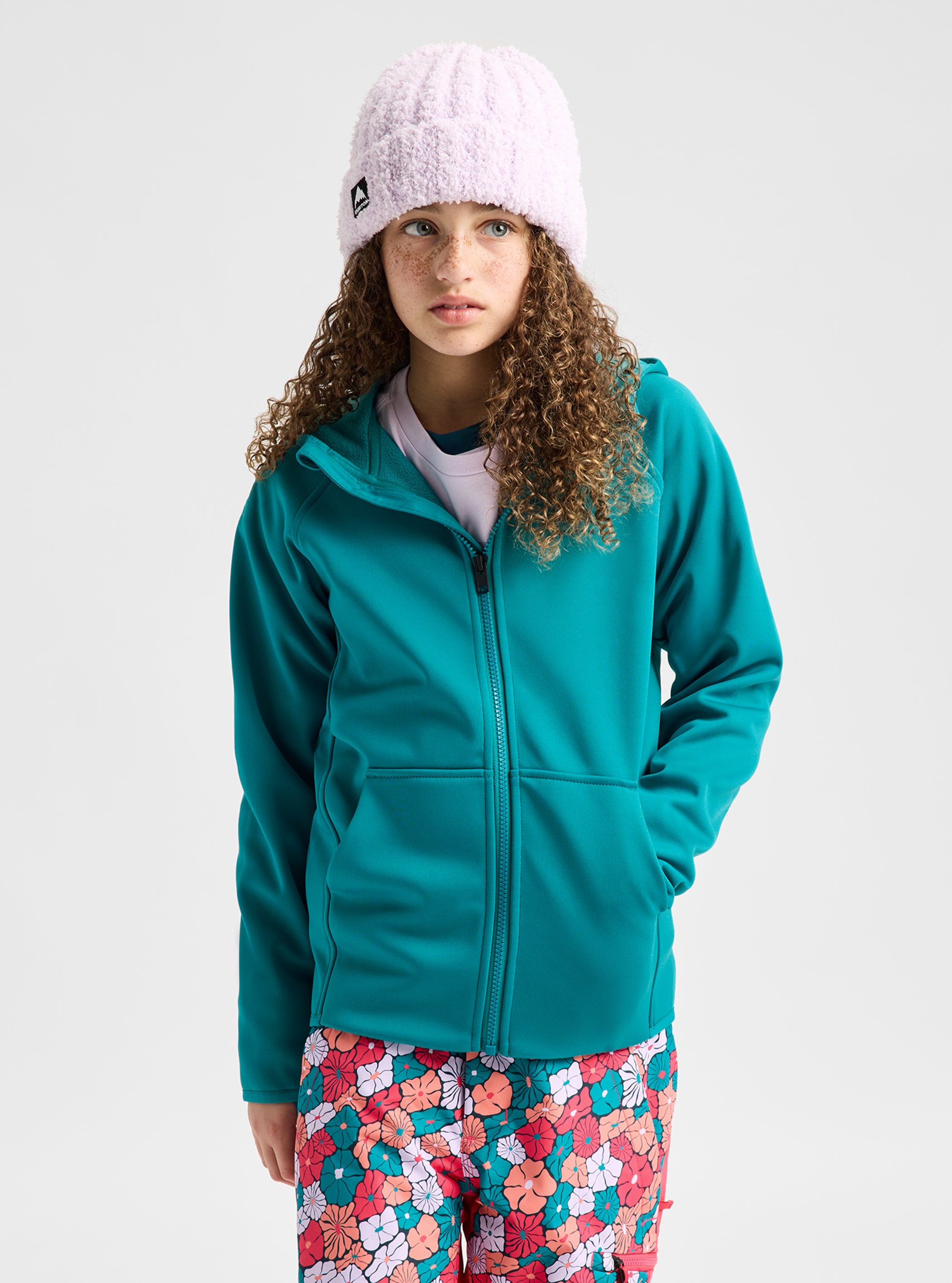 Product image of Kids' Burton Crown Weatherproof Full-Zip Fleece[Variant:Pacific Teal]