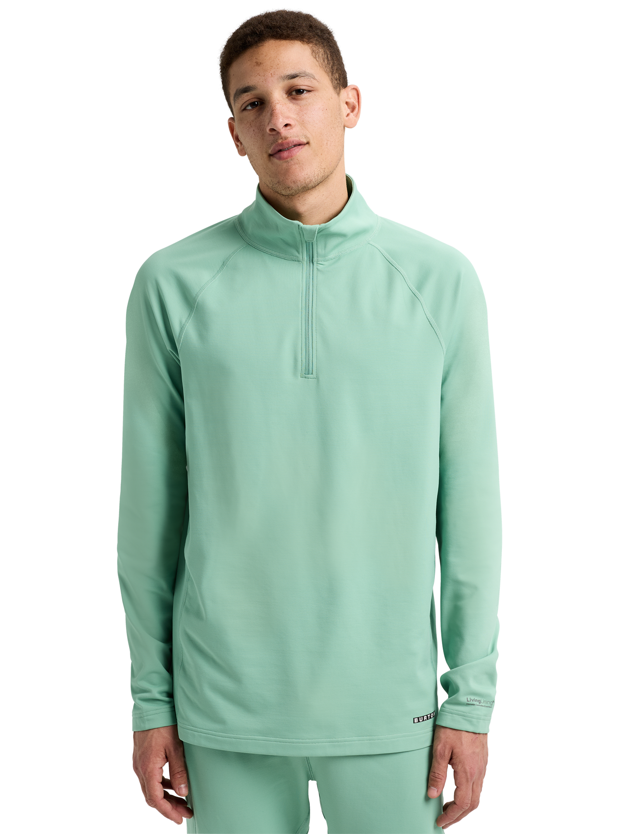 Product image of Men's Burton Heavyweight X Base Layer Quarter-Zip Shirt[Variant:Soft Sage]