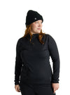 Product image of Women's Burton Heavyweight X Base Layer Quarter-Zip Shirt[Variant:True Black]