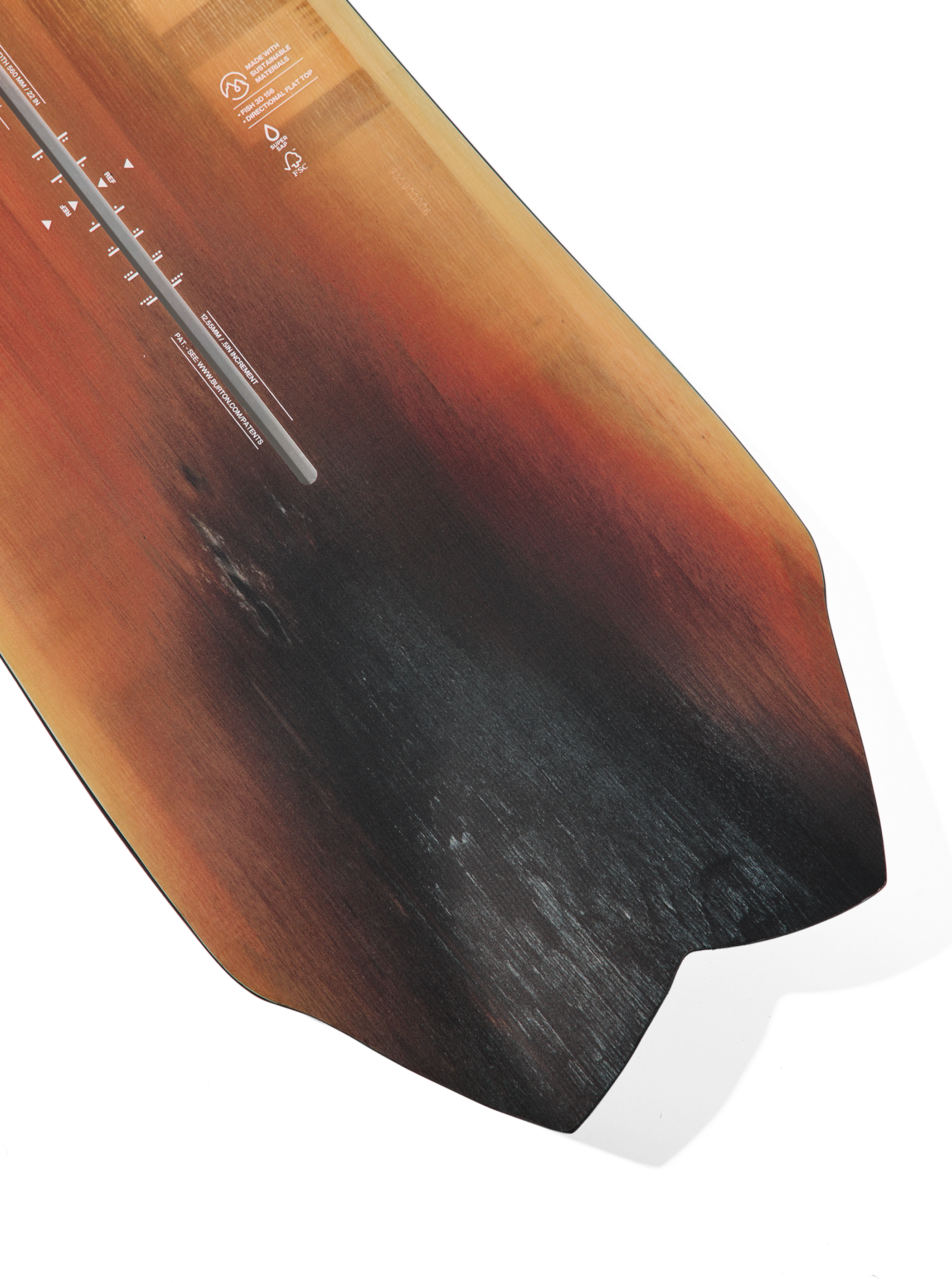Planche à neige Fish 3D directionnelle à cambrure Flat Top de Burton