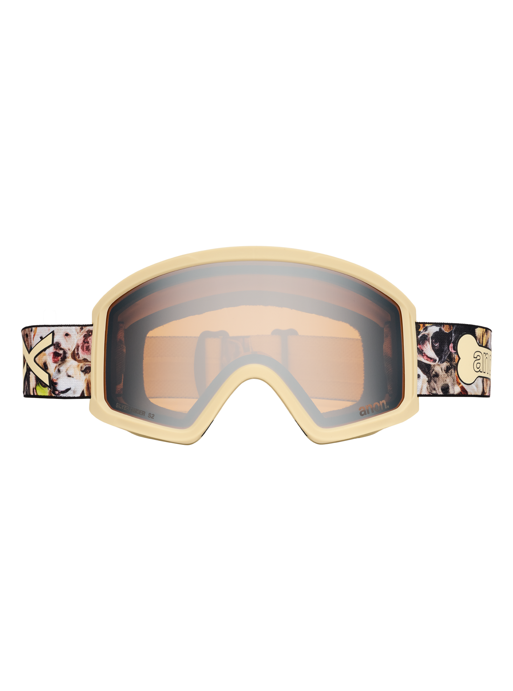 Product image of Anon Tracker 2.0 Goggles + MFI® Face Mask[Variant:Frame: Shop Dogs, Lens: Silver Amber (23% / S2)]