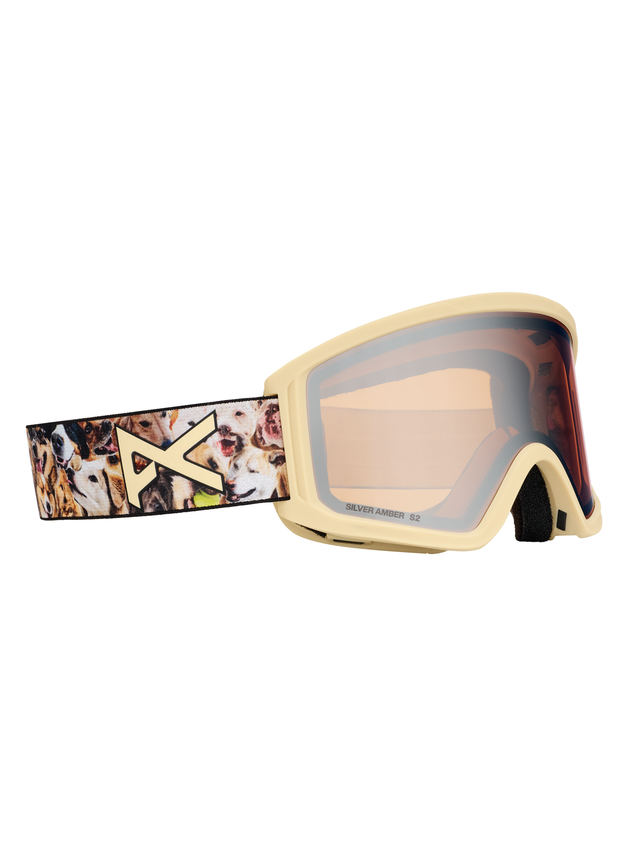 Product image of Anon Tracker 2.0 Goggles + MFI® Face Mask[Variant:Frame: Shop Dogs, Lens: Silver Amber (23% / S2)]