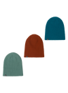 Product image of Burton Recycled DND Beanie (3 Pack)[Variant:Chestnut Brown / Blue Teal / Soft Sage]
