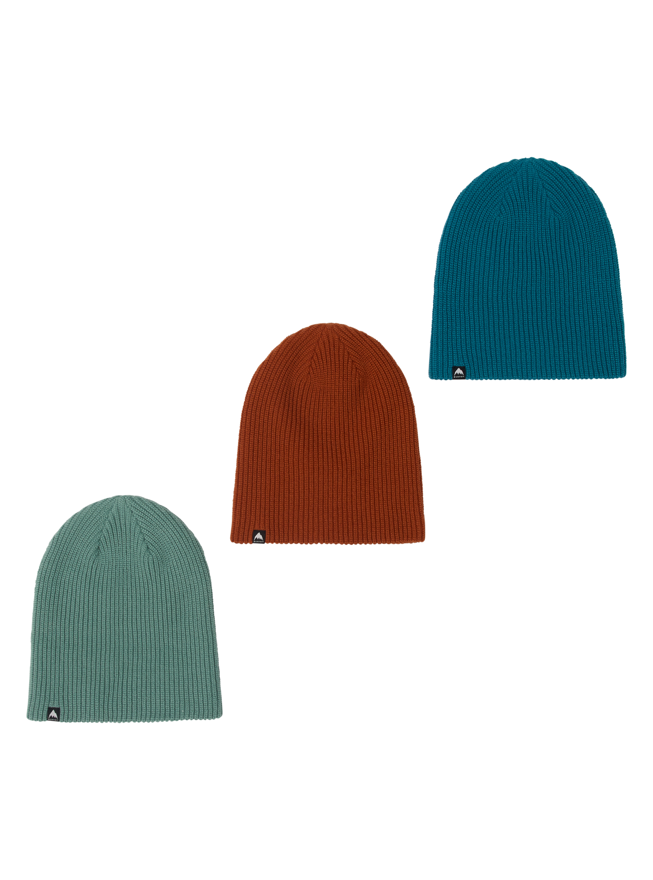 Product image of Burton Recycled DND Beanie (3 Pack)[Variant:Chestnut Brown / Blue Teal / Soft Sage]