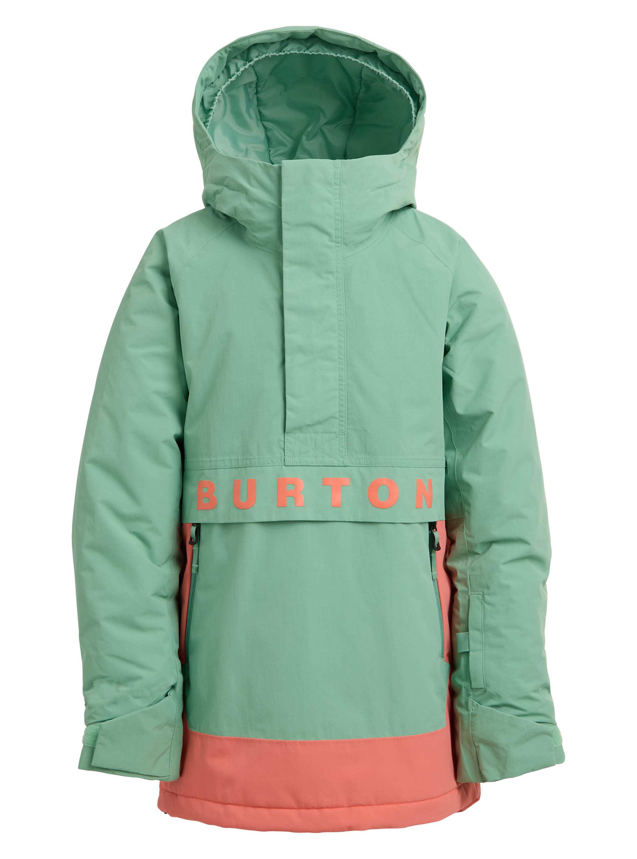 Product image of Kids' Burton Frostner 2L Anorak Jacket[Variant:Soft Sage / Peach Echo]