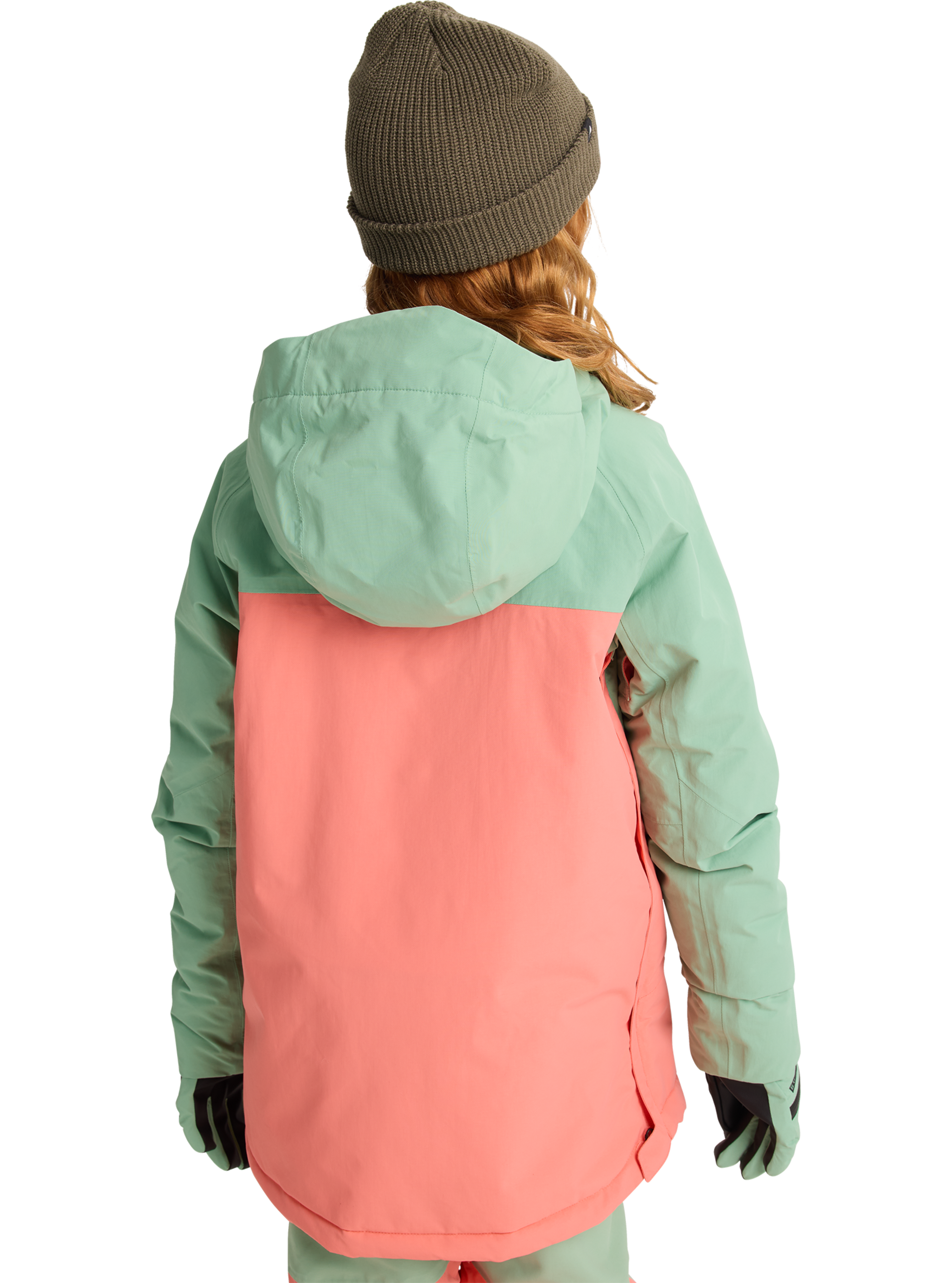 Product image of Kids' Burton Frostner 2L Anorak Jacket[Variant:Soft Sage / Peach Echo]